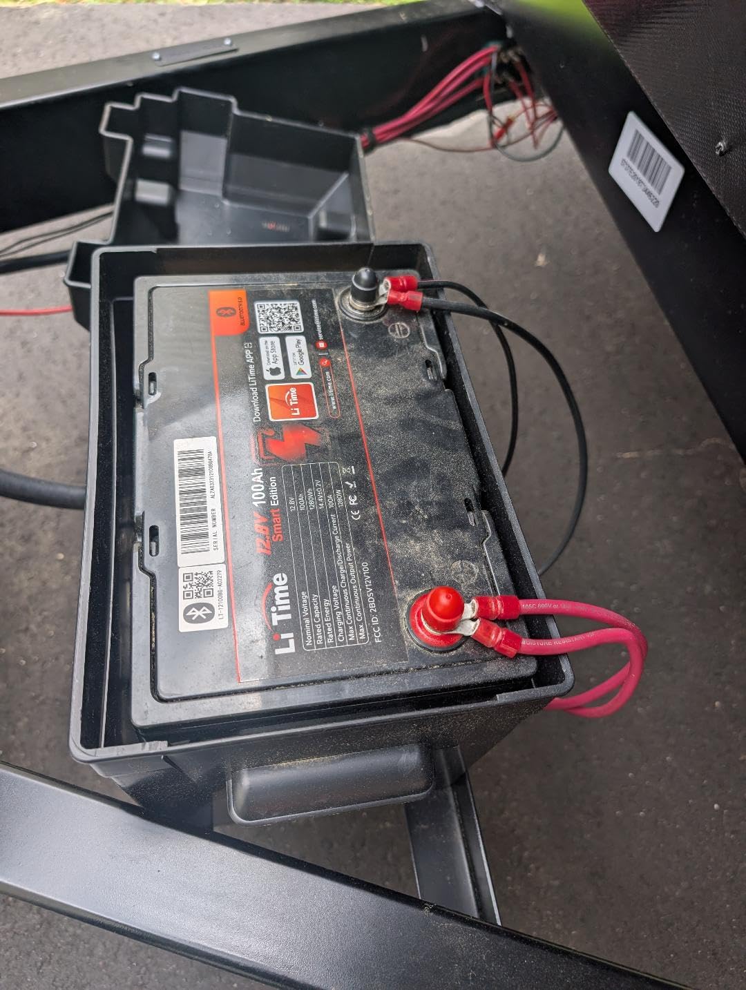 Litime 12V 100Ah LiFePO4 Battery, Group 24 Lithium Batteries for RV, Camper | Bluetooth, Max. 15000 Cycles, 100A BMS, IP65 Waterproof, Low Temp Protection, 1280Wh for Travel Trailer, Van, Trolling Motor customer photo 1