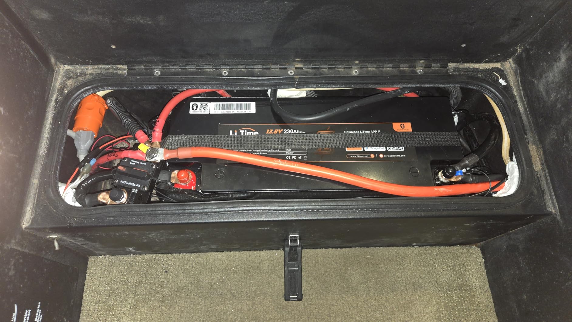 Litime 12V 100Ah LiFePO4 Battery, Group 24 Lithium Batteries for RV, Camper | Bluetooth, Max. 15000 Cycles, 100A BMS, IP65 Waterproof, Low Temp Protection, 1280Wh for Travel Trailer, Van, Trolling Motor customer photo 2