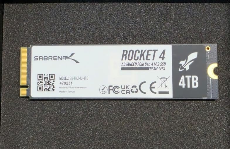 Rocket 4 1TB NVMe SSD PCIe Gen4 M.2 2280 Internal Solid State Drive Up to 7450MB/s Read 6100MB/s Write for PS5 Desktop Laptop Gaming High-Speed Storage Low Heat (SB-RKT4L-1TB) customer photo 1