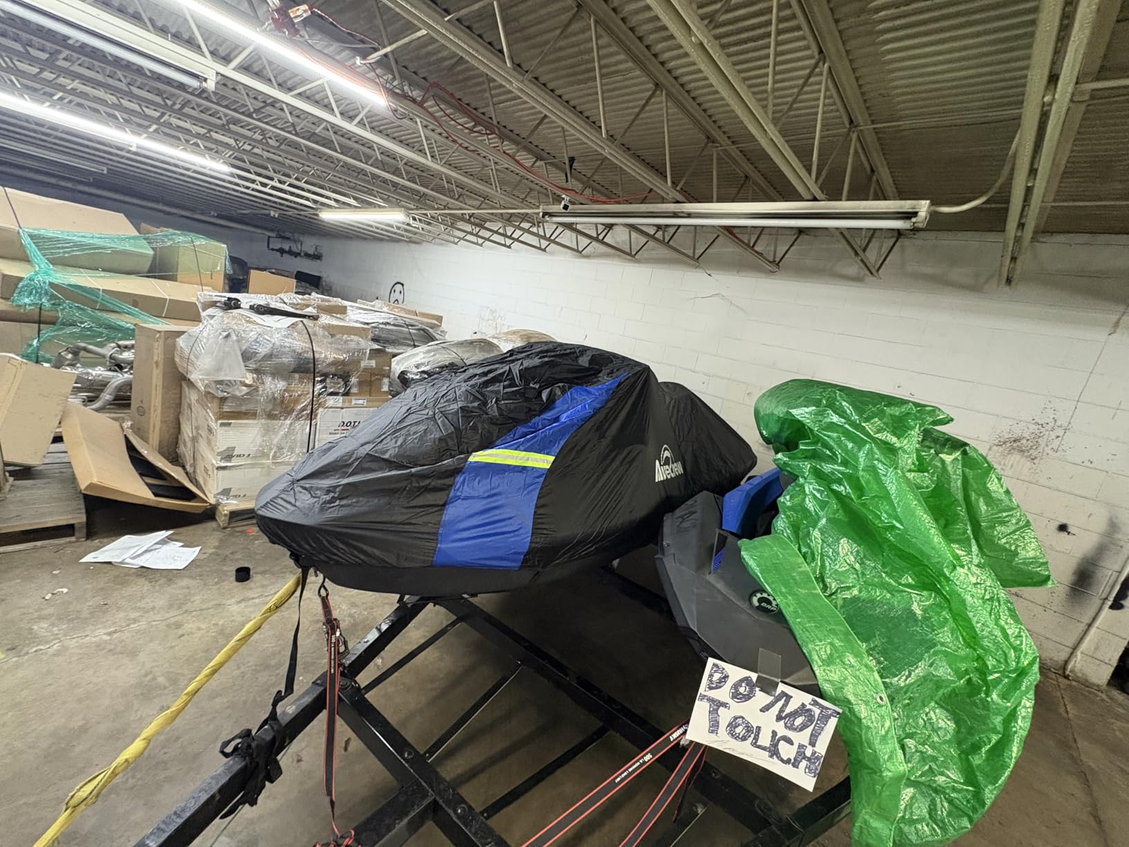 Avecrew Jet Ski Cover Fits 120'' to 135'' L 2-3 Seater PWC (Blue) | Oxford Fabric Waterproof Jetski Covers, Compatible with Yamaha Sea-Doo Kawasaki, Trailerable, Rain, Snow & UV Protection customer photo 1