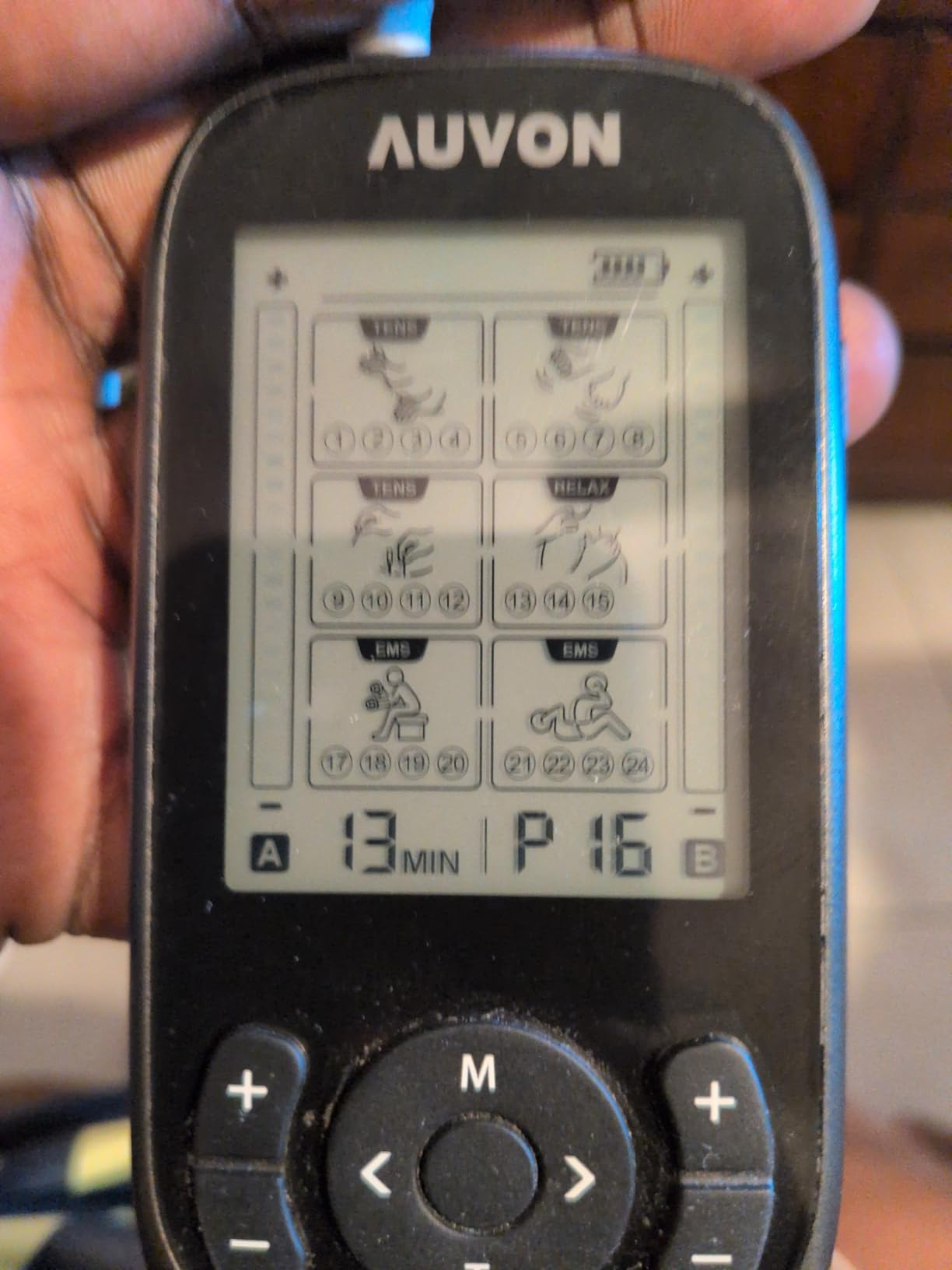 AUVON 3-in-1 TENS Unit Muscle Stimulator, 40 Levels for Gradual Pain Relief | EMS Massage Machine, Drug-Free for Shoulder, Sciatica, Back Pain Relief, 24 Modes Electronic Pulse Massager, 12 TENS Pads customer photo 2