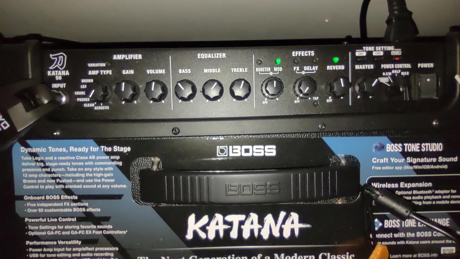 BOSS Katana-50 Gen 3 Guitar Amplifier, 50-Watt Combo Amp | Custom 12-Inch Speaker, Evolved Tube Logic Sound, 12 Amp Characters, Onboard BOSS Effects, Advanced Connectivity customer photo 2