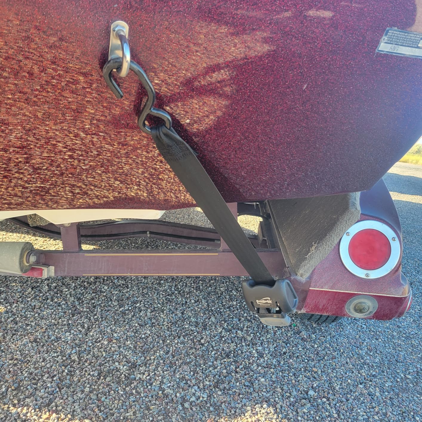 BoatBuckle Retractable Boat Trailer Tie-Down, 2x43-Inch, 2-Pack customer photo 2