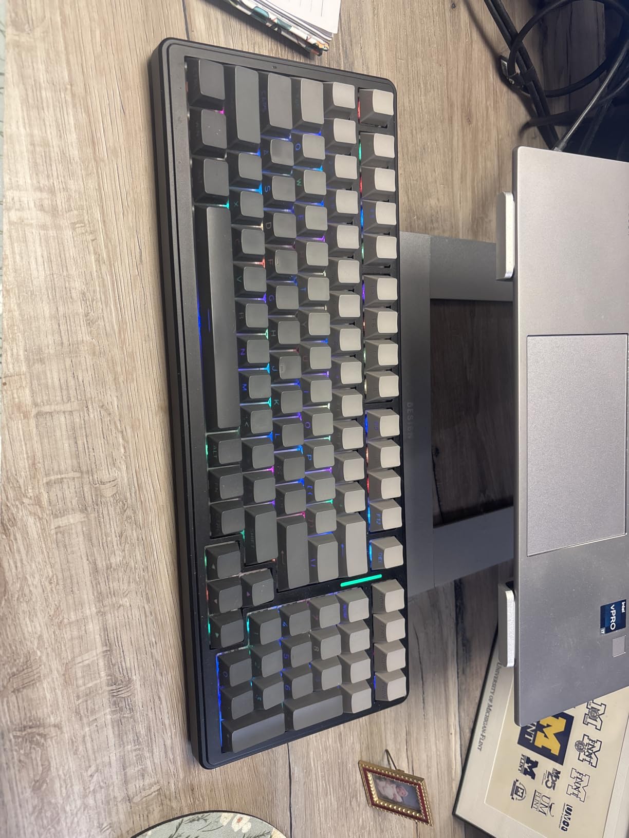 AULA F87 Pro Wireless Mechanical Keyboard, Tri-Mode BT5.0/2.4GHz/USB-C Hot Swappable Custom Keyboard, Pre-lubed Switches, Side Printed PBT Keycaps, 75% TKL RGB Backlit Gaming Keyboards customer photo 1