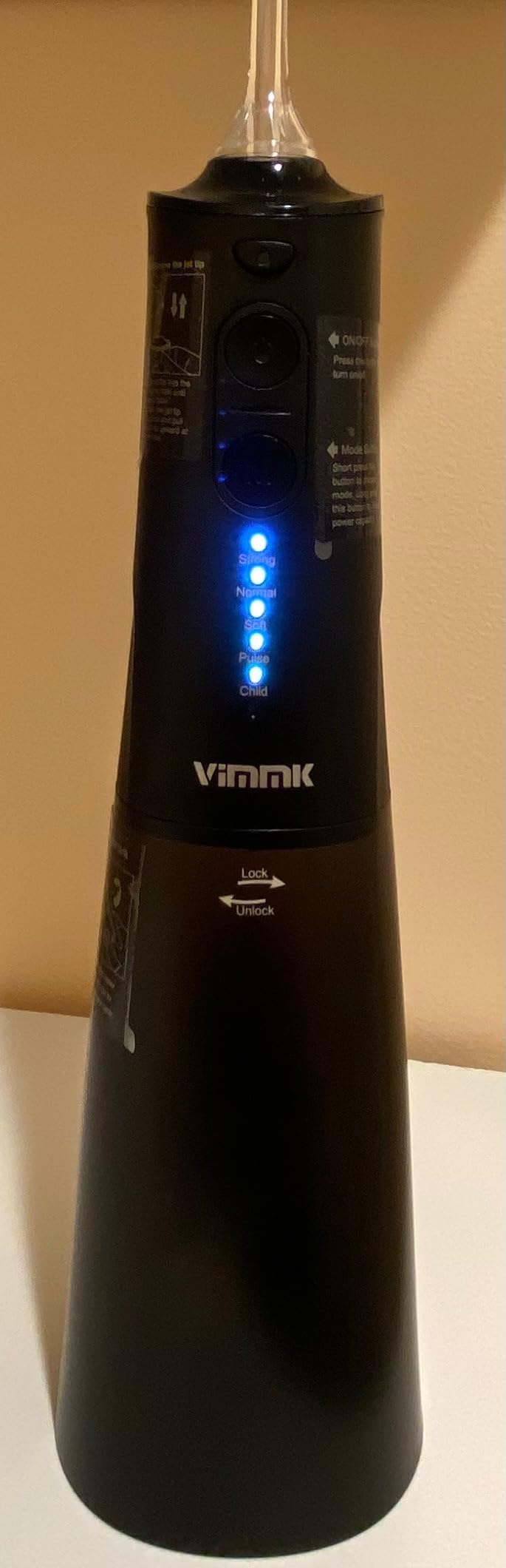 VIMMK Water Flosser, Cordless Water Dental Flosser, 9 Jet Tips 5 Modes 300ML IPX7 Waterproof, Portable Rechargeable Oral Irrigator for Home Travel - Gums, Orthodontic, Braces Care (Black) customer photo 2