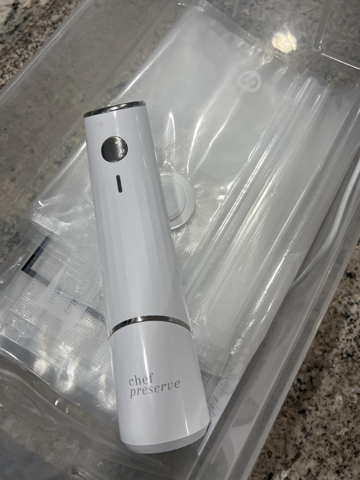 Chef Preserve Compact Vacuum Sealer for Food (Vacuum Sealer Machine + 30 Reusable Vacuum Bags) Powerful Handheld Vacuum Sealer Machine, Seal Meal Saver, Portable Food Sealer customer photo 2