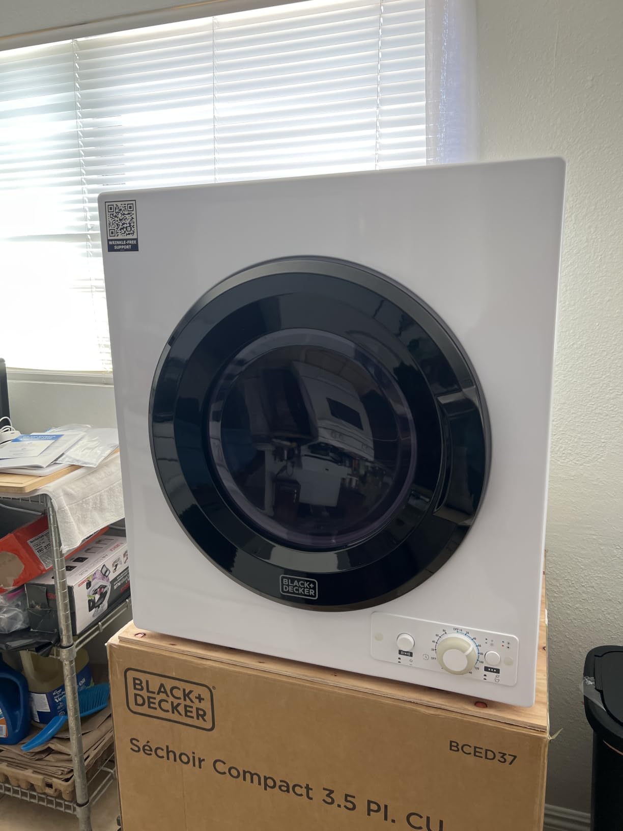 BLACK+DECKER 7.0 Cu. Ft. Front Load Dryer, 240V, BLD67ME, White customer photo 1