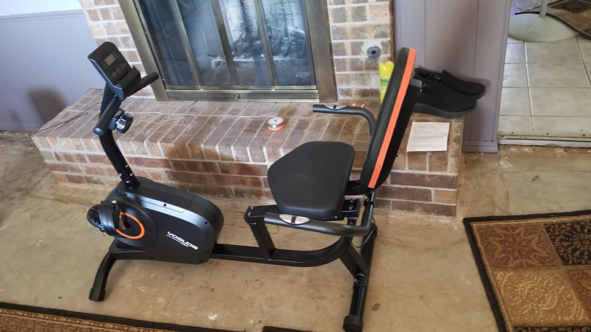 YOSUDA Recumbent Exercise Bike for Home, Magnetic Staionary Bike for Seniors/Adults with Adjustable Seat, 350LB Capacity, 16-level Resistance, LCD Monitor & Pulse Sensors customer photo 1