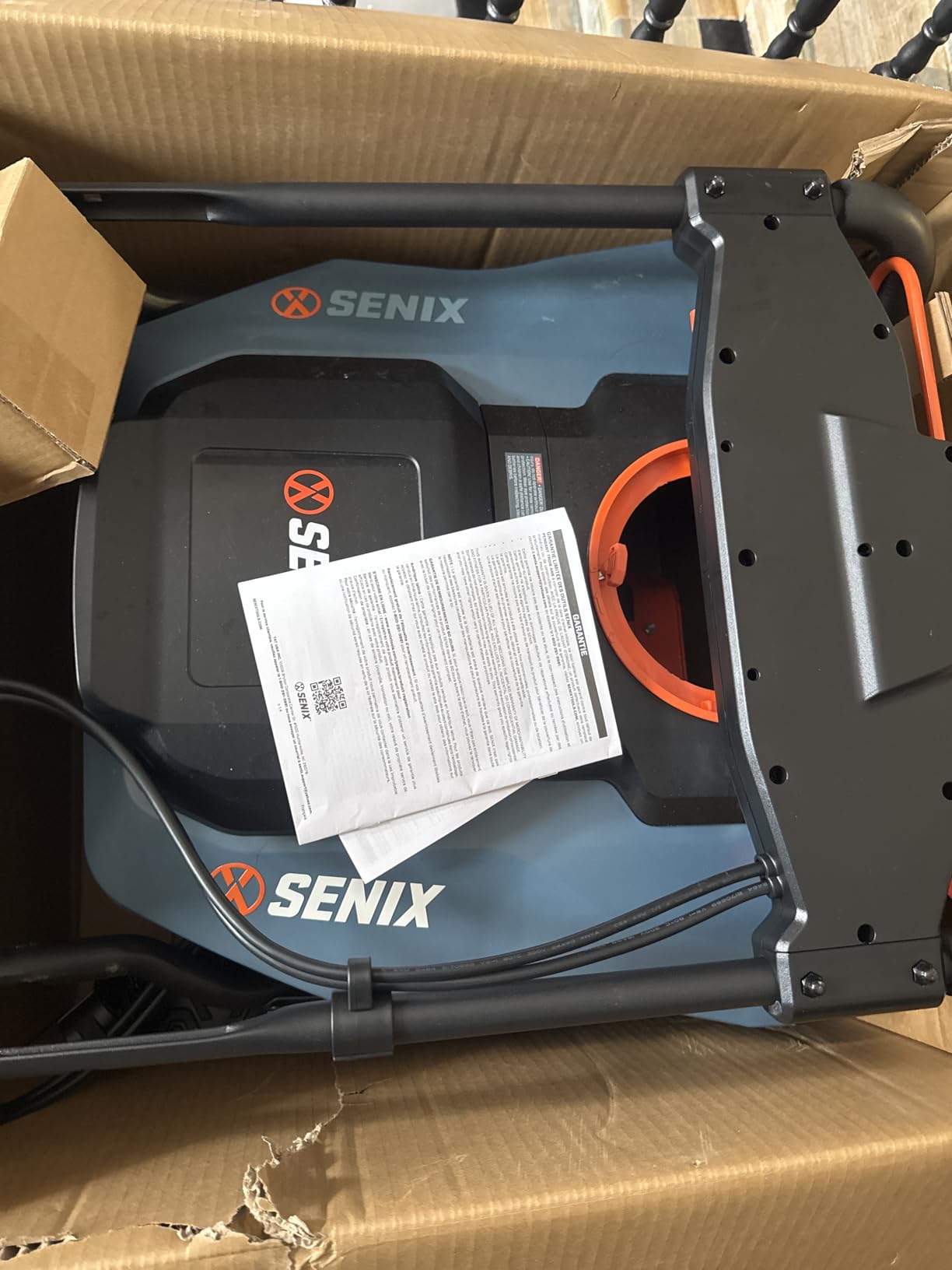 SENIX 40V 21-Inch Cordless Snow Blower with Variable-Speed Steel Auger, 1800W Brushless Motor, 12