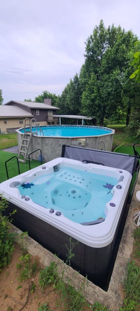 Destination Outdoor Hot Tub, 5-Person 59-Jet 80-Port 4-Pump Lounger Spa with Waterfall Arch and Bluetooth Stereo by Aqualife by Strong Spas customer photo 1