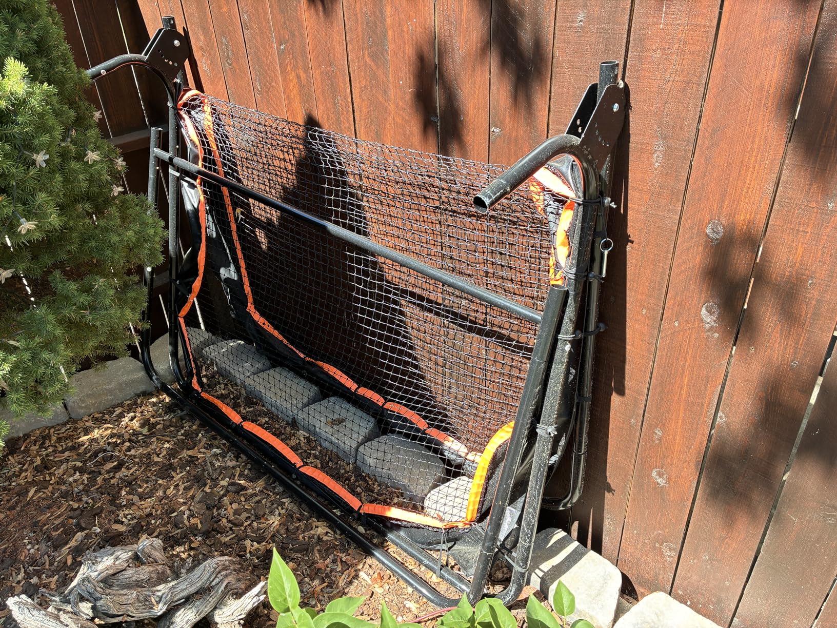 MR Lacrosse Rebounder 7'x5', Throwback Net with 5 Bounce Back Rebound Angles, Pitch Back Return Net, Rebound Wall for Lacrosse, Baseball, Softball, Soccer, Football, Basketball, Volleyball, Tennis customer photo 1