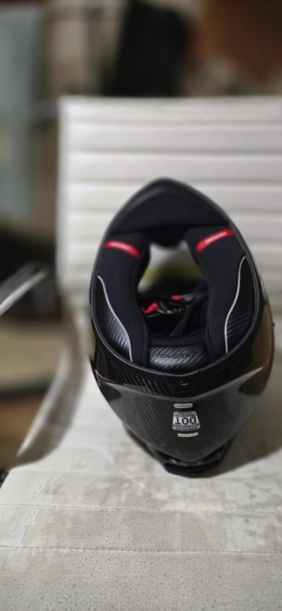 ScorpionEXO ST1400 EVO Carbon Fiber Full Face Sport Touring Street Motorcycle Helmet - Bluetooth Ready customer photo 1
