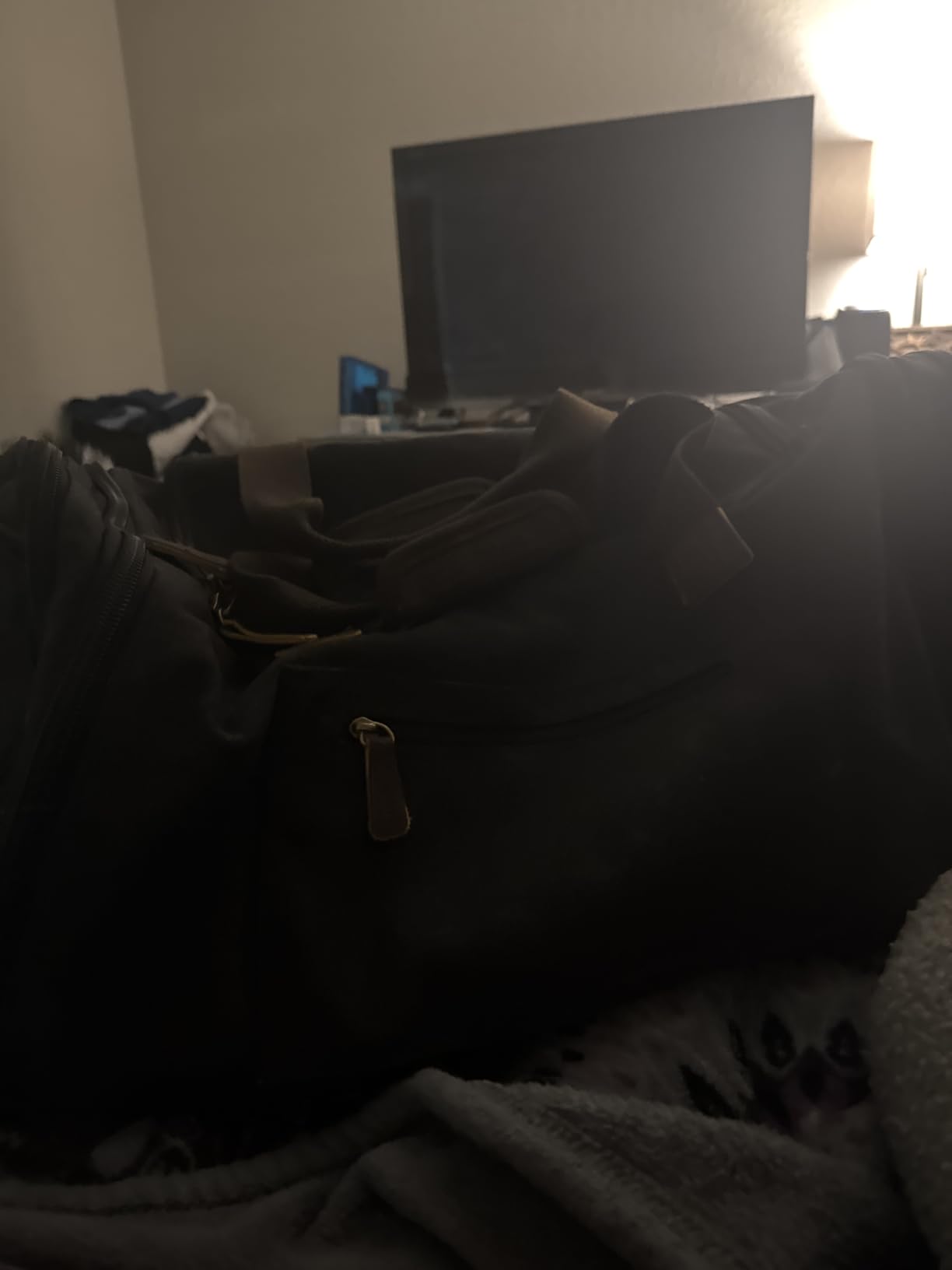 Mens Duffle Bag for Travel, 60L Canvas Expandable Overnight Weekender Bag customer photo 2