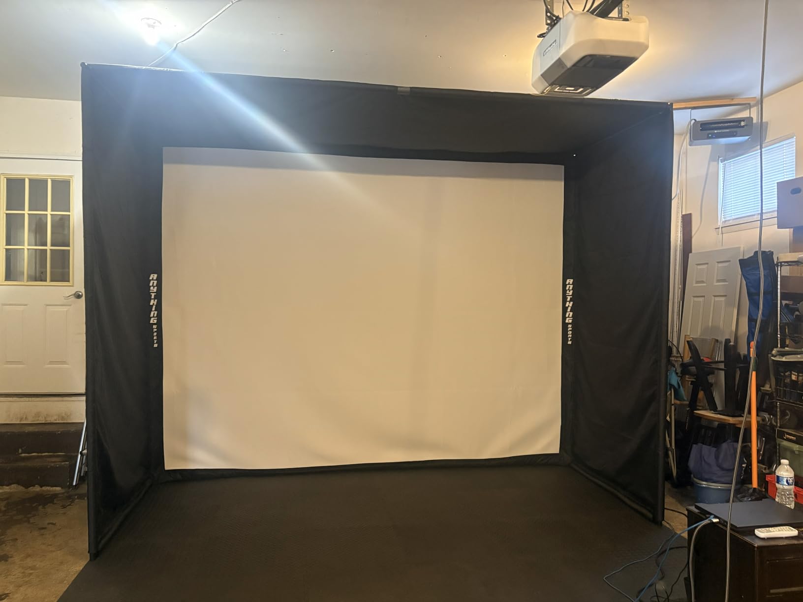 Complete Golf Simulator Enclosure Package - 4K-Ready Impact Screen with Blackout Cage, Projector Mount, Frame Poles, Side Shank Nets | Indoor & Garage Practice | Easy Setup | 12-Month Warranty customer photo 2