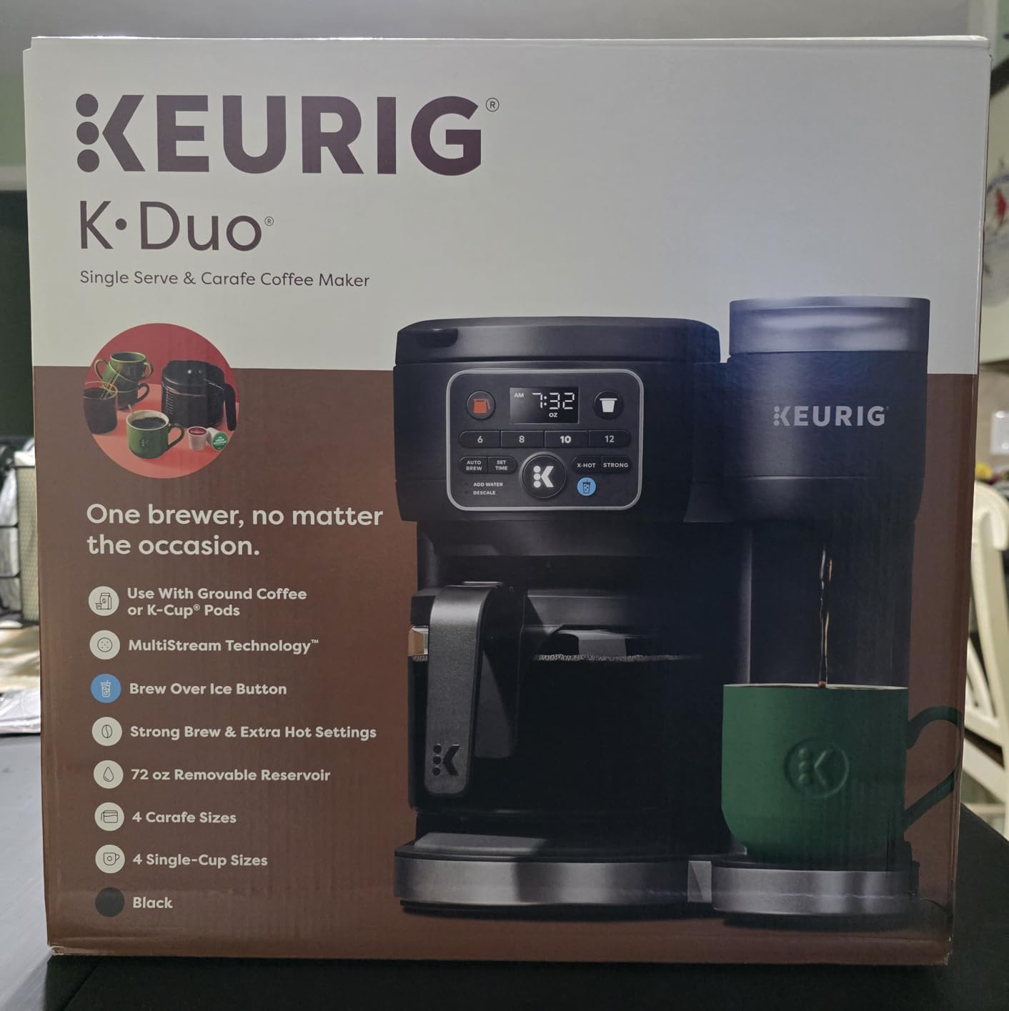 Keurig K-Duo Hot & Iced Single Serve & Carafe Coffee Maker, MultiStream Technology, 72oz Reservoir (Gen 2) customer photo 1