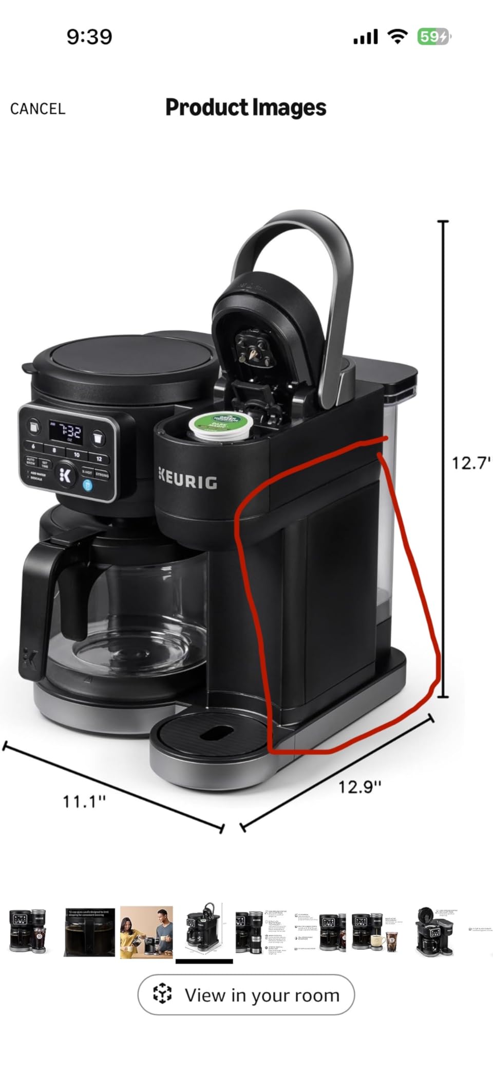 Keurig K-Duo Hot & Iced Single Serve & Carafe Coffee Maker, MultiStream Technology, 72oz Reservoir (Gen 2) customer photo 2
