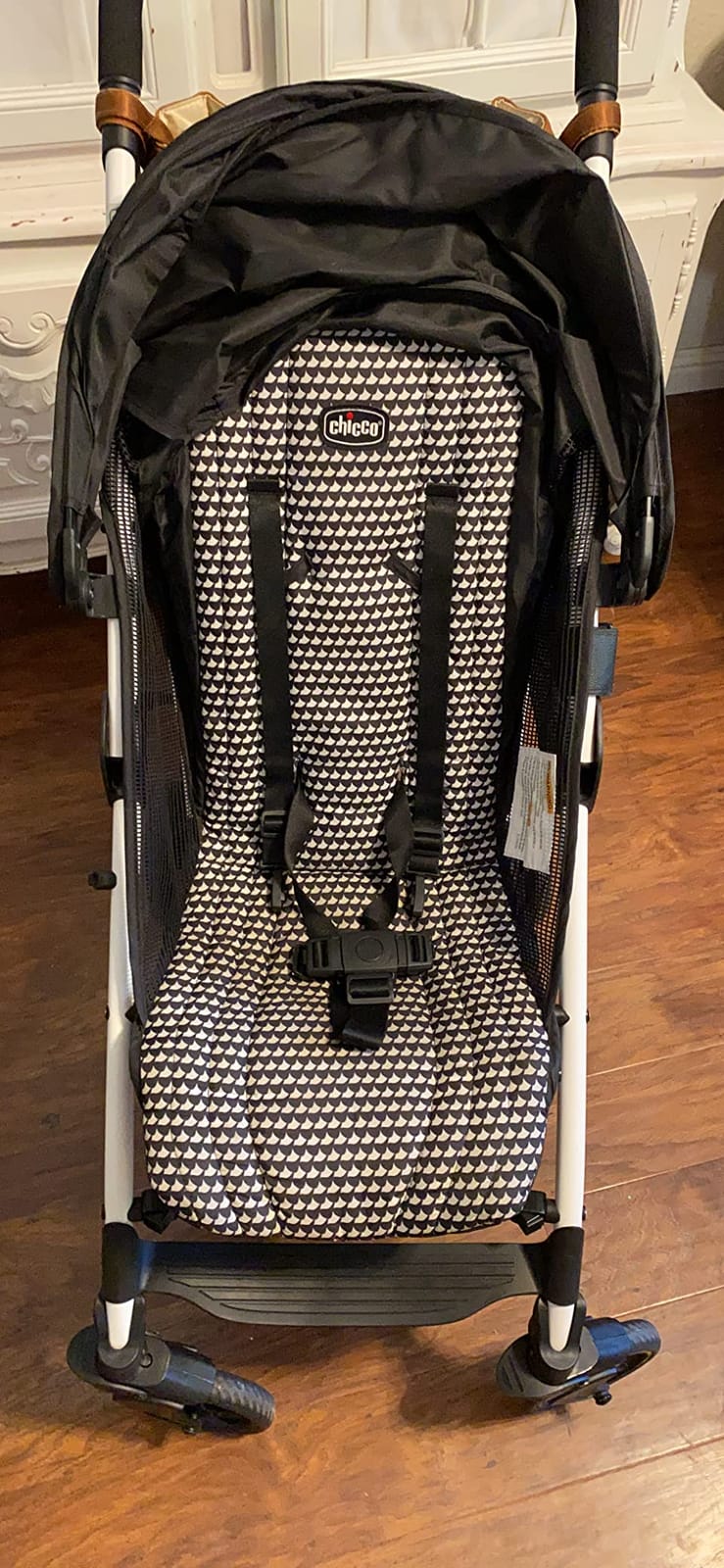 Chicco Liteway Stroller, Compact Fold Baby Stroller with Canopy, Lightweight Aluminum Frame Umbrella Stroller, for Use with Babies and Toddlers up to 40 lbs, Arctic/Blue customer photo 2