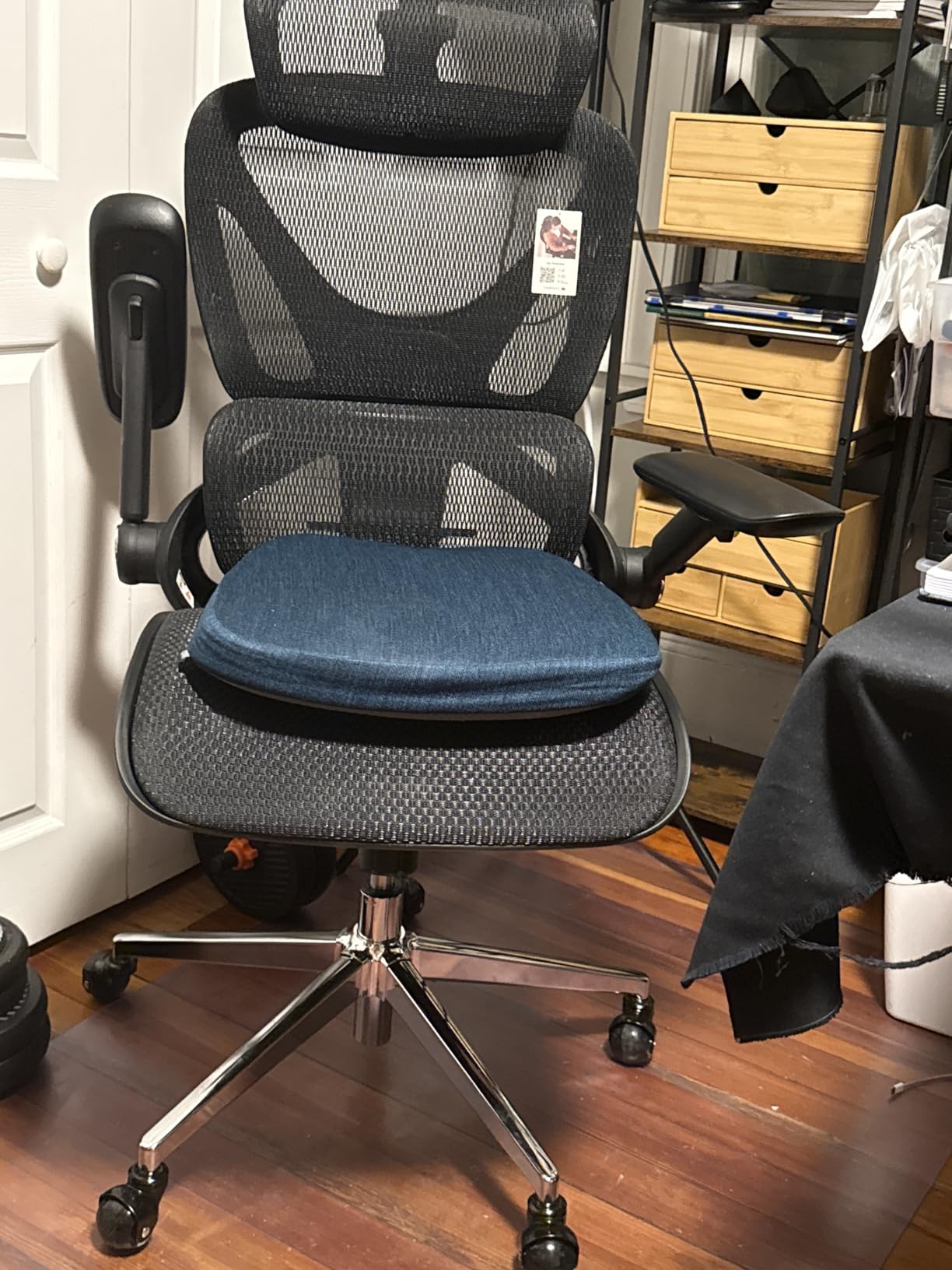 CAPOT Ergonomic Mesh Office Chair, Adjustable Lumbar High Back Desk Chair 400lbs, 4D Flip-up Arms, 3-Level Tilt Backrest, 3D Headrest, PU Wheels, Swivel Rolling Computer Seating for Long Desk Work customer photo 1