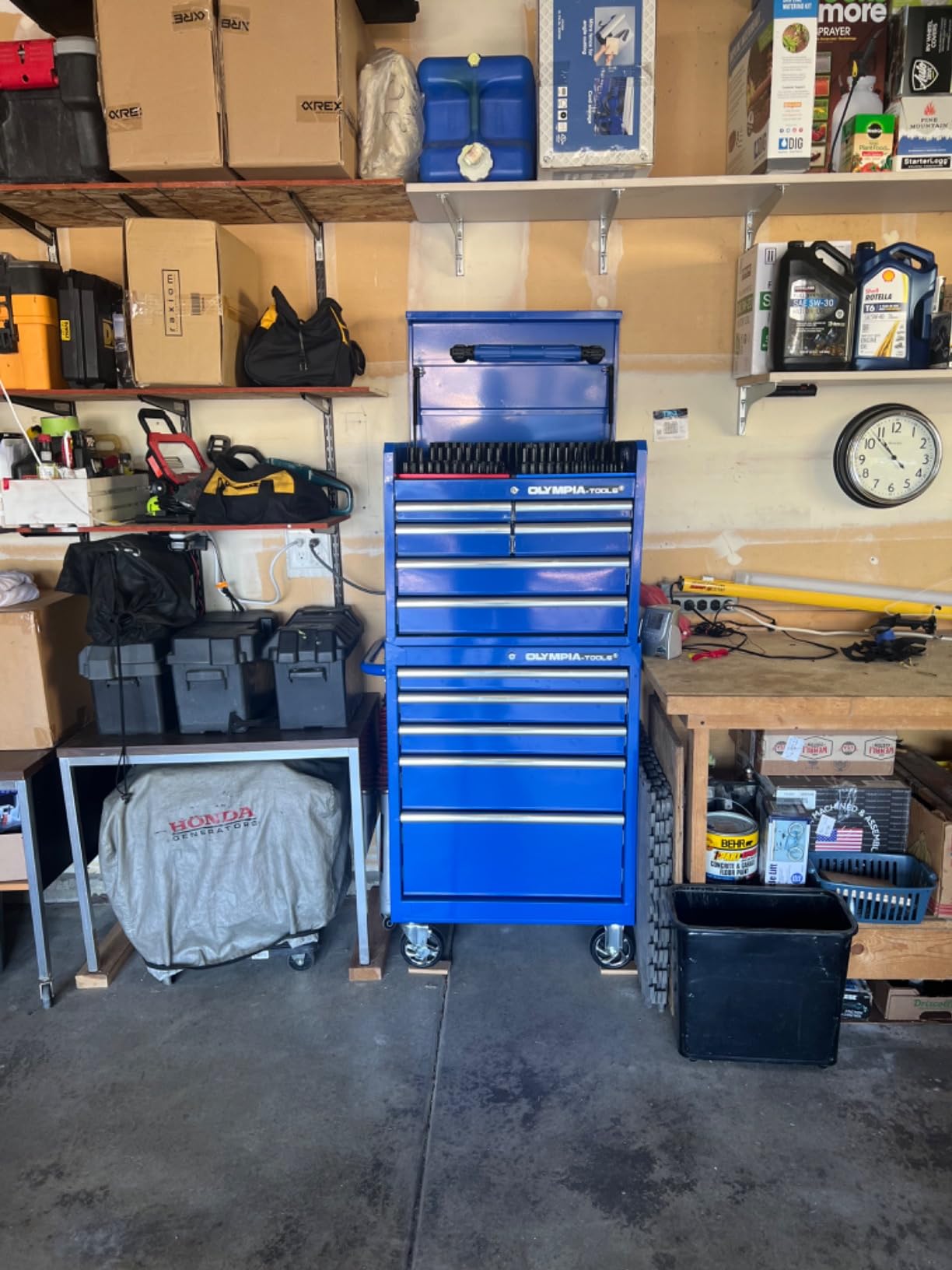Olympia Tools 72 inch Heavy Duty Mobile Tool Chest Tool Box, with Solid Wood Top Workbench, 15-Drawer Rolling Tool Chest customer photo 1