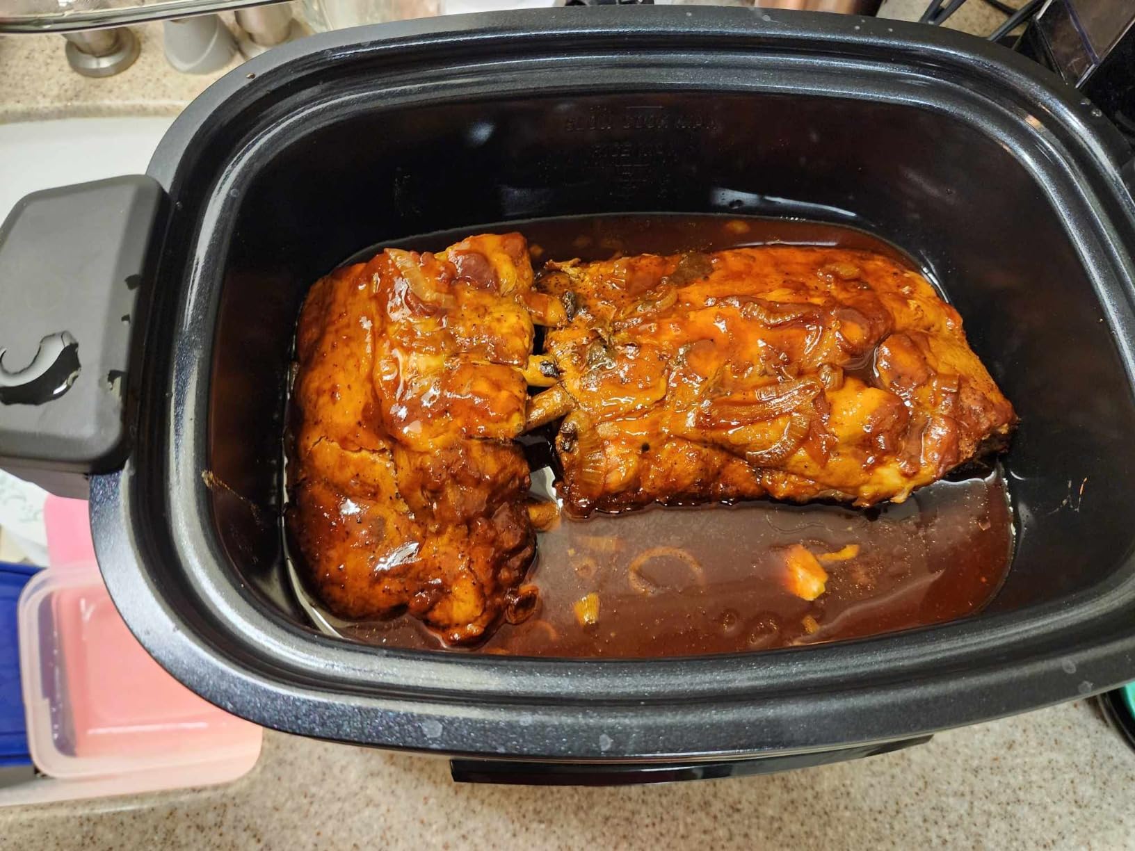 Hamilton Beach 9-in-1 6 Quart Programmable Slow Cooker | Sear, Brown, Rice, Steam, Sauté, Roast, Delay Start & Keep Warm Functions | Nonstick PFAS-Free Dishwasher Safe Crock | Black customer photo 1