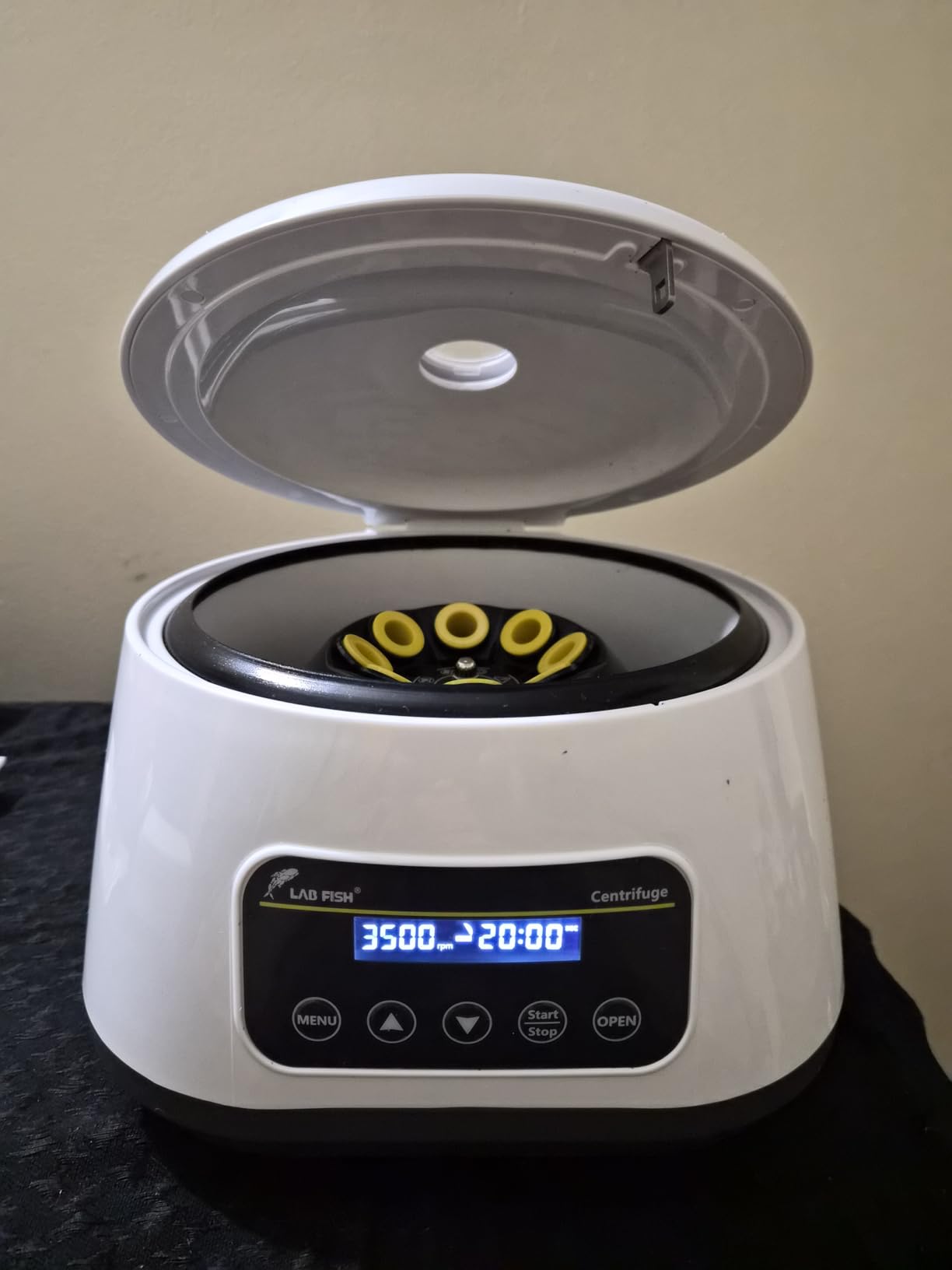 LAB FISH LC-400 PRP Centrifuge, 8x2/5/10ml & 4x15ml Tubes | 500-4000RPM low speed, 1717xg force, timer 30s-59min, compact centrifuge for PRP isolation & plasma separation customer photo 1