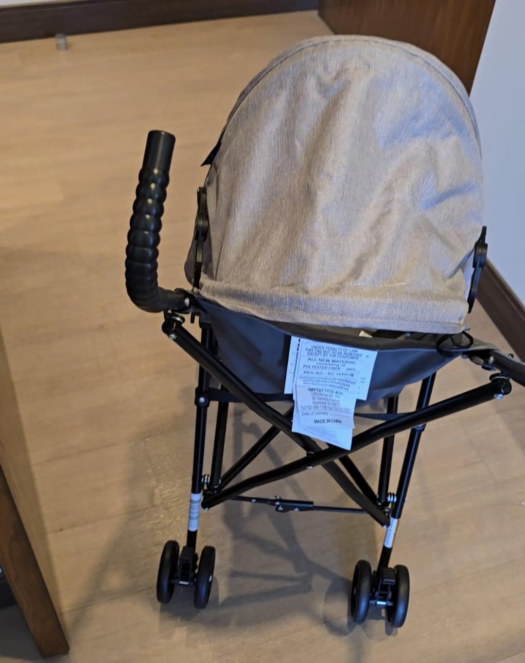 Dream On Me Aero Travel Umbrella Stroller, 1-Hand Fold, Lightweight, Grey | 3 Point Safety Harness, Dual Brakes, Adjustable Removable Canopy, Sturdy Steel Frame, Compact, For Toddlers 6-36 months customer photo 2