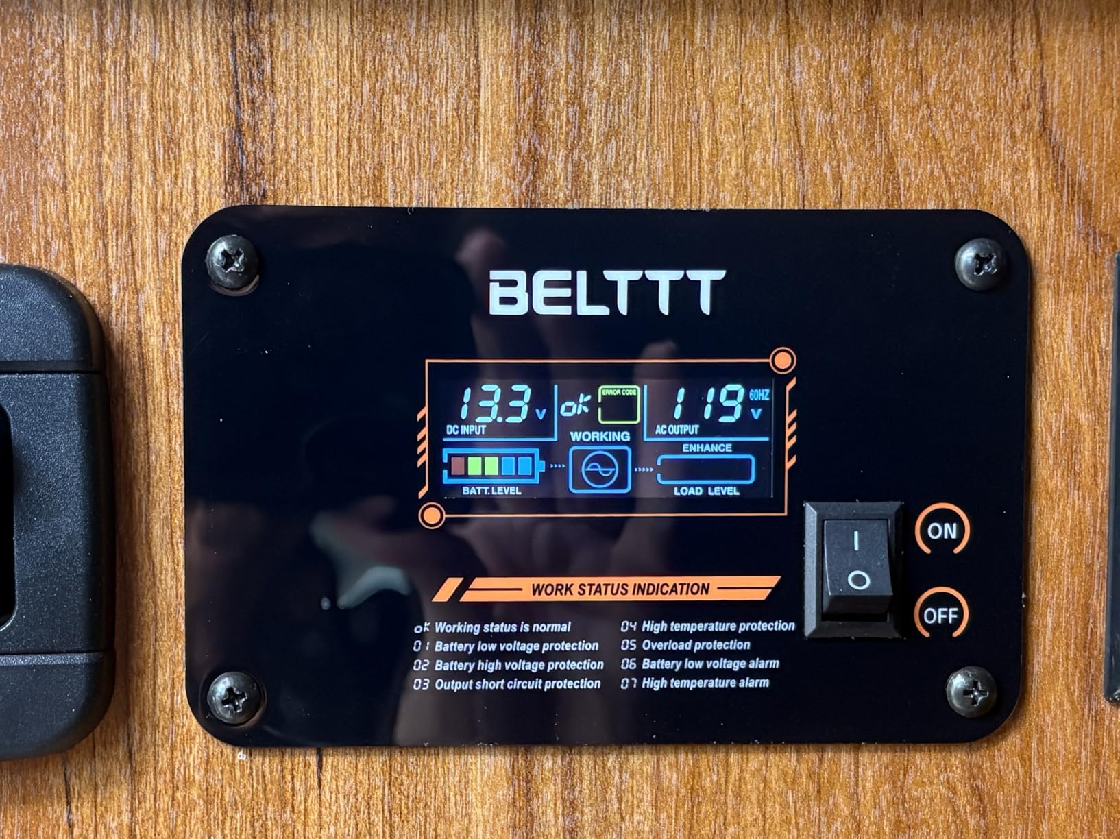 BELTTT 3000W Pure Sine Wave Inverter 12V DC to 120V AC for Solar, Off-Grid, RV, Truck, Home, Power Inverter with Dual AC, 20A Socket, 5V 2.1A USB, Hardwire Port, Remote Controller 23Ft Cable customer photo 2