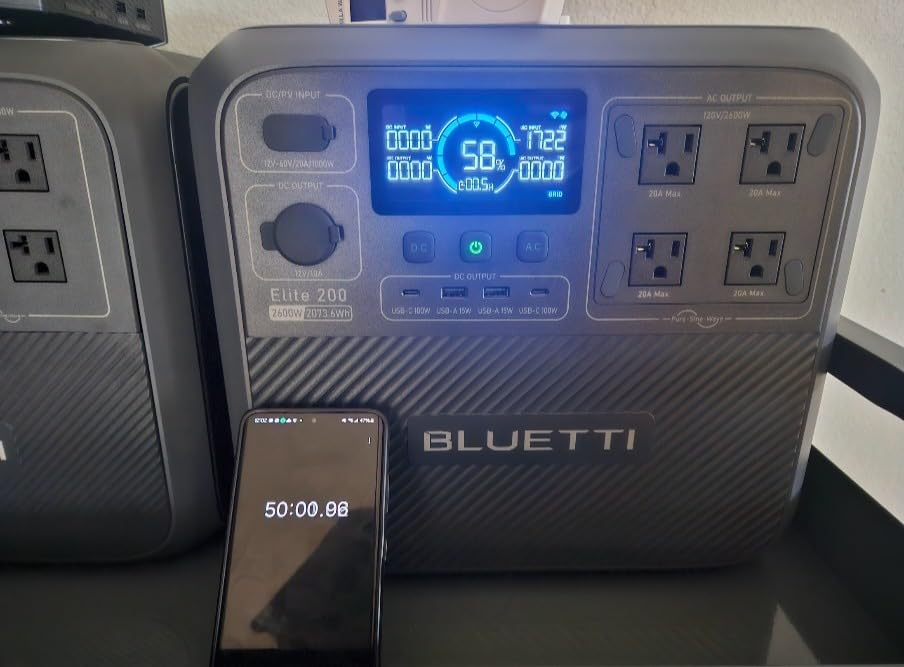 BLUETTI Elite 200 V2 Portable Power Station 2073.6Wh 2600W Solar Generator | LFP Battery Backup w/ 4 2600W AC Outlets (3900W Power Lifting), 0-80% Fast Charge in 50 Min. for Camping, Off-grid, Emergency customer photo 2
