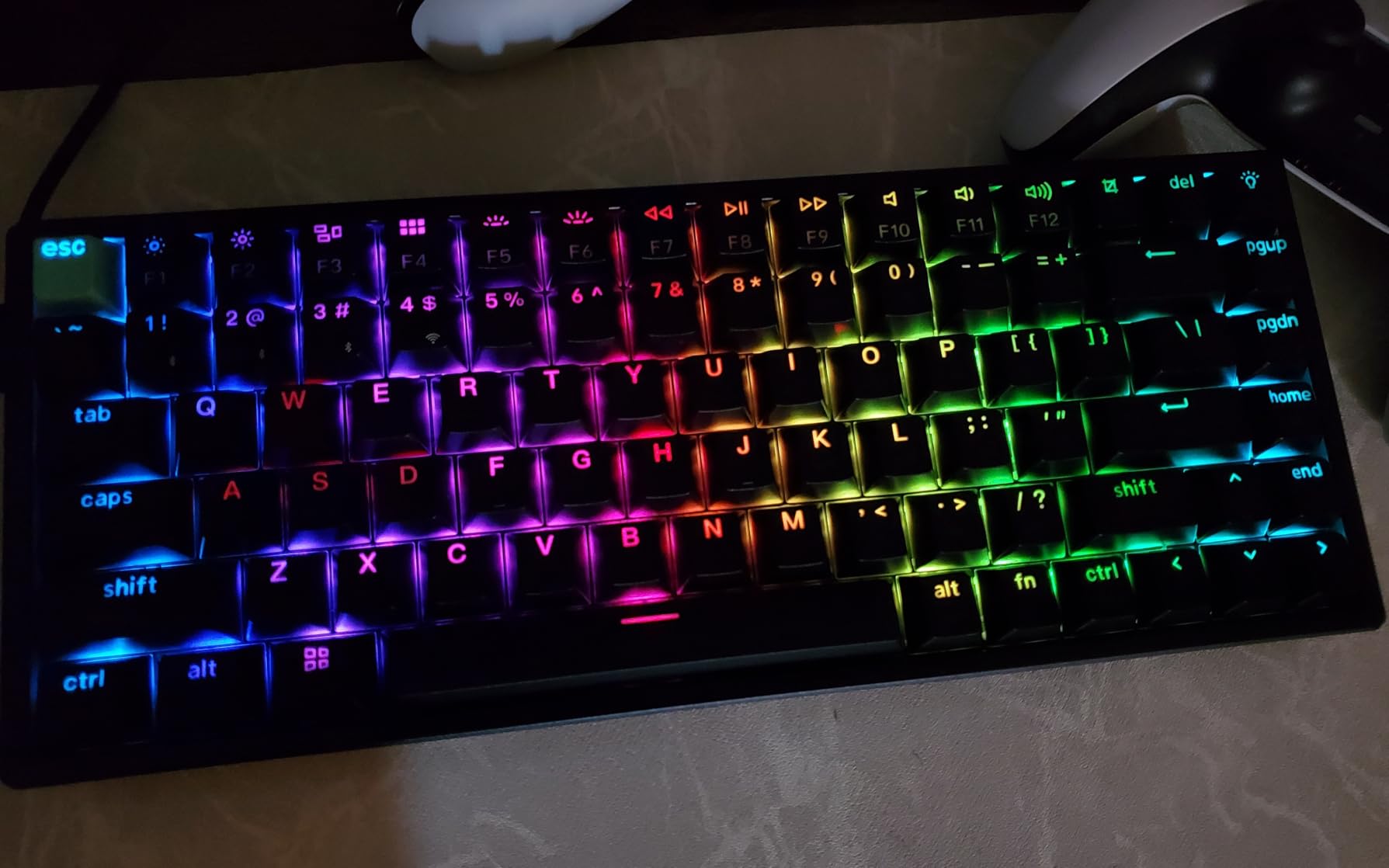 Keychron K2 HE Rapid Trigger Wireless Magnetic Custom Keyboard | Hall Effect Gateron Double-Rail Magnetic Switch, QMK 2.4 GHz Bluetooth 5.2 RGB Compatible with Mac Windows Linux - Aluminum customer photo 2
