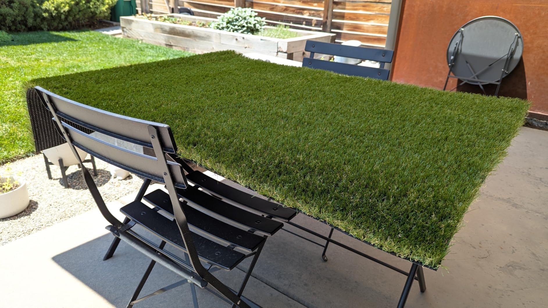 CooRug Professional Artificial Turf Grass Outdoor, 5x8 Ft Fake Grass | Realistic, Thick and Soft, Reusable, Easy to Clean, with Drainage Holes, Pet Friendly, Fire-retardant, UV Resistance customer photo 2