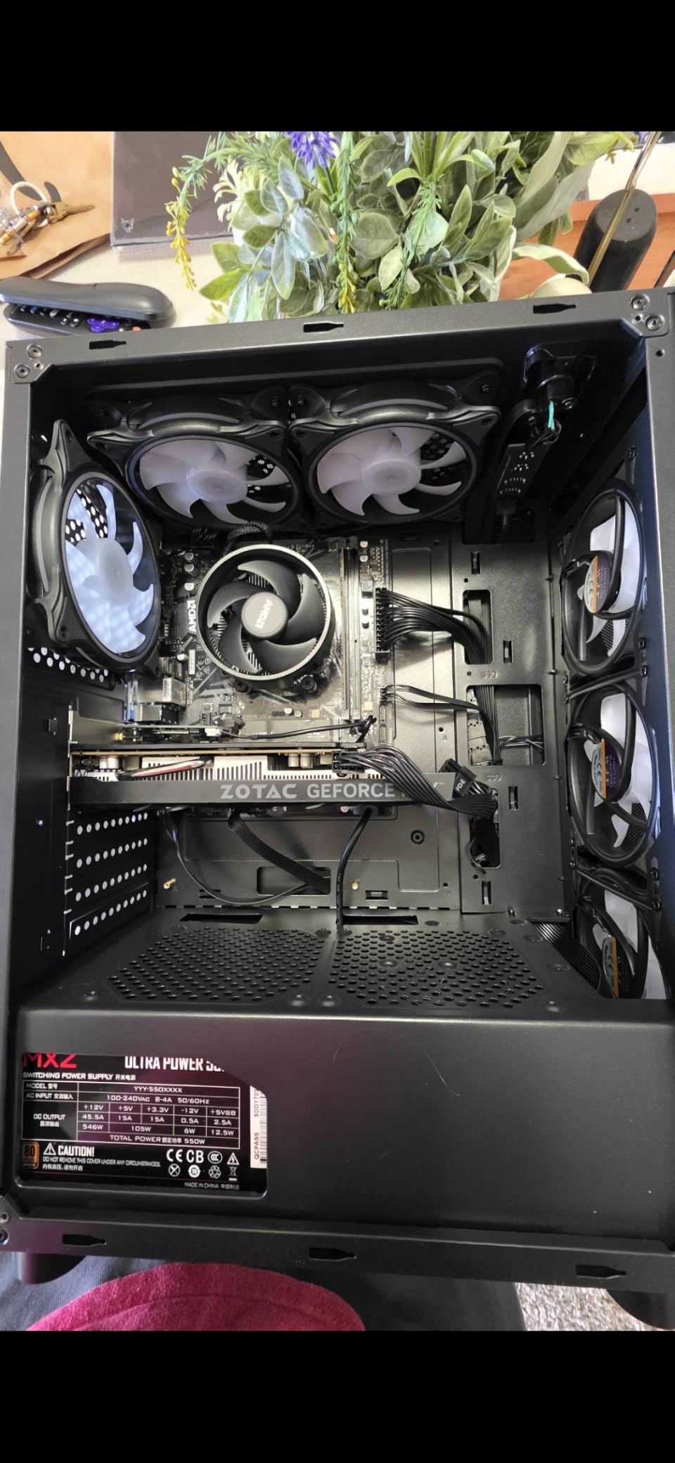 MXZ Gaming PC Computer R5 3600, RTX 4060, 16G DDR4, NVME 500G, A520, 6RGB Fans, Win 11 Pro Ready to use, Gamer Desktop Computer (R5 3600 | RTX 4060) customer photo 1