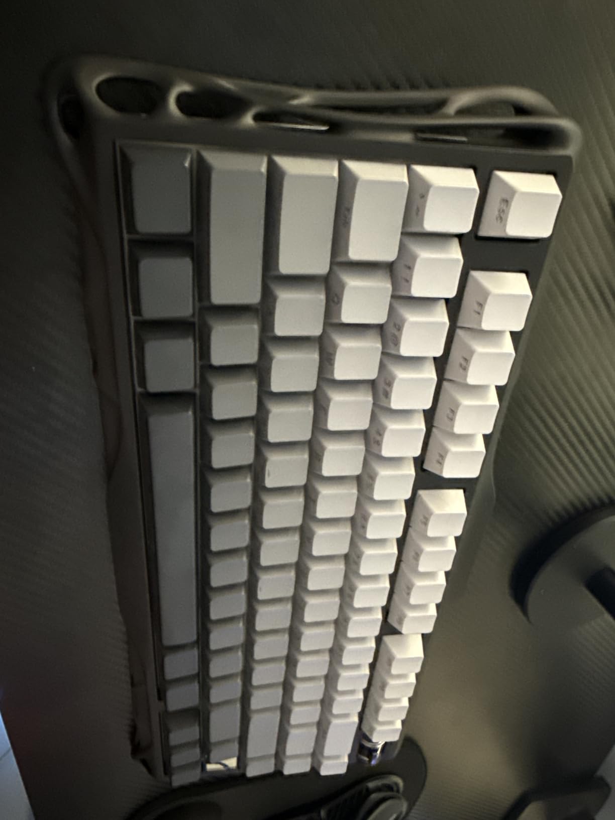 GravaStar Mercury K1 75% Wireless Mechanical Gaming Keyboard RGB Backlit, Gasket Mount, Hot Swappable Linear Switches, Creamy Sound Keyboard, 2.4GHz/USB-C/Bluetooth 5.0, Gradient Black customer photo 1