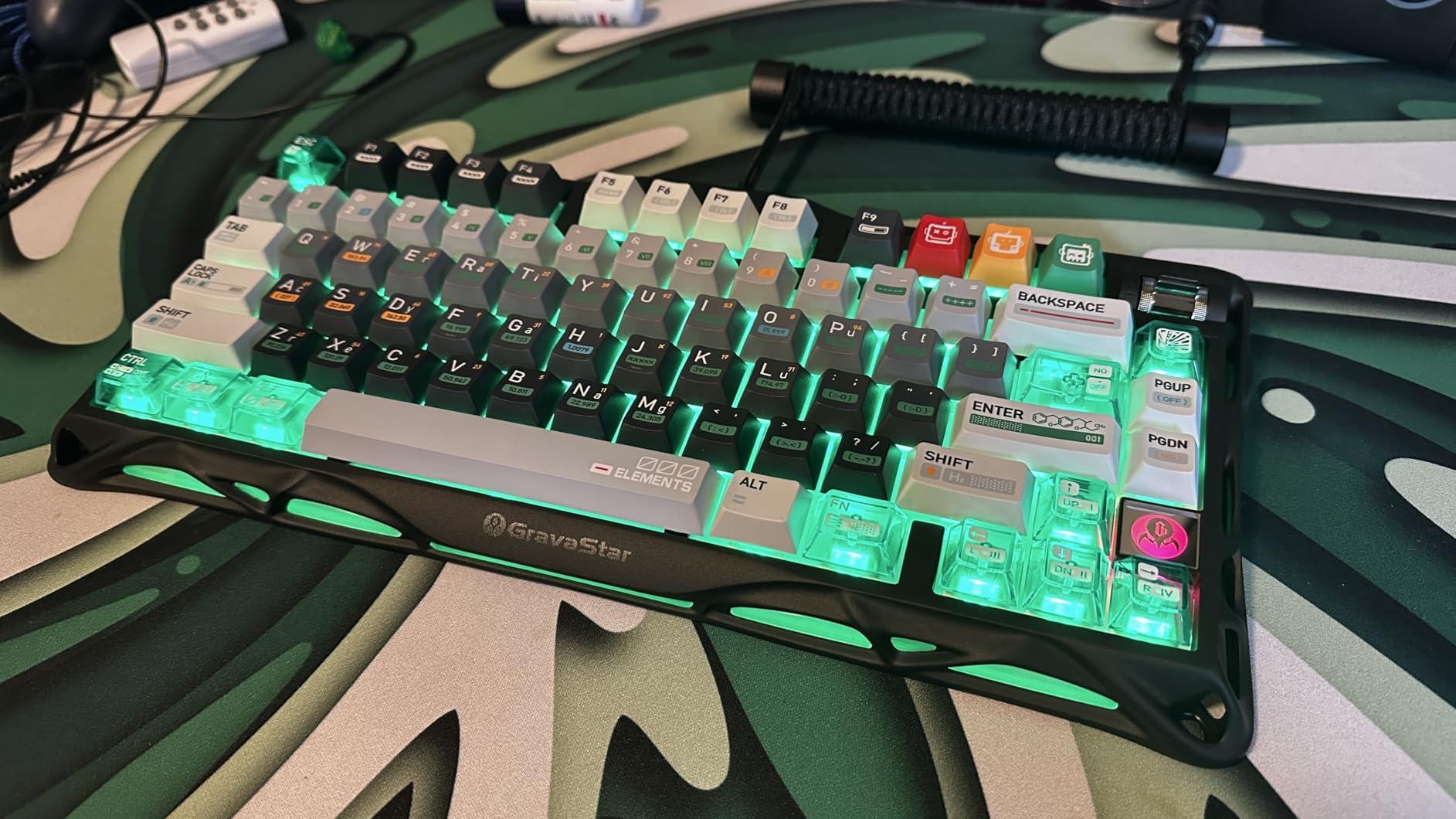GravaStar Mercury K1 75% Wireless Mechanical Gaming Keyboard RGB Backlit, Gasket Mount, Hot Swappable Linear Switches, Creamy Sound Keyboard, 2.4GHz/USB-C/Bluetooth 5.0, Gradient Black customer photo 2