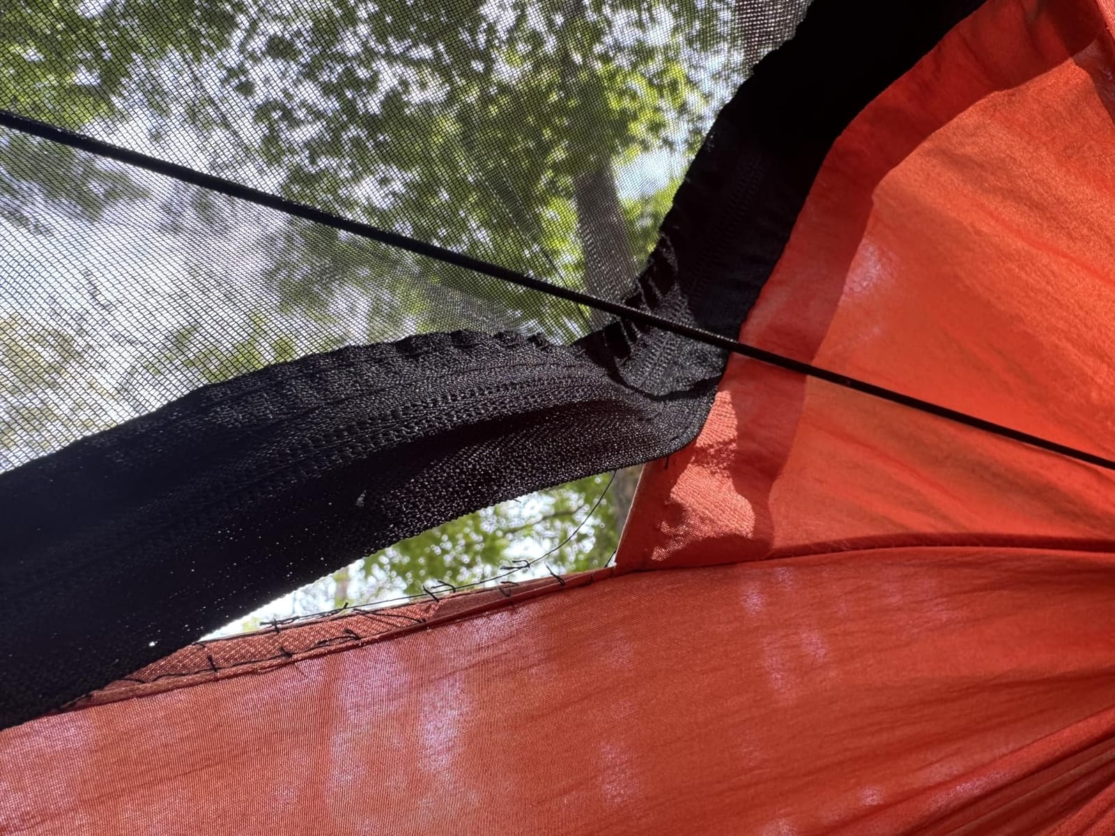 Camping Hammock with Mosquito Net - 500lbs Portable Hammock | Portable, 2-in-1 Backpacking Hammock, with Tree Straps, Guylines & Stake, for Hiking, Travel & Backyard, Forest Green customer photo 1