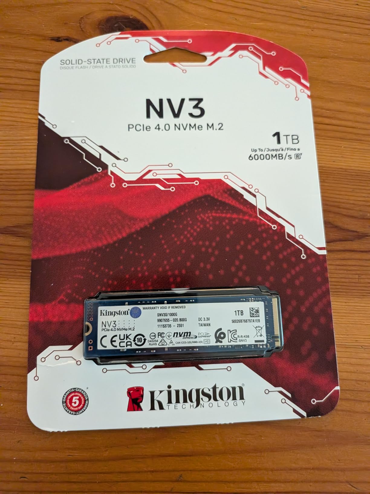 Kingston NV3 4TB M.2 2280 NVMe SSD | PCIe 4.0 Gen 4x4 | Up to 6000 MB/s | SNV3S/4000G customer photo 2