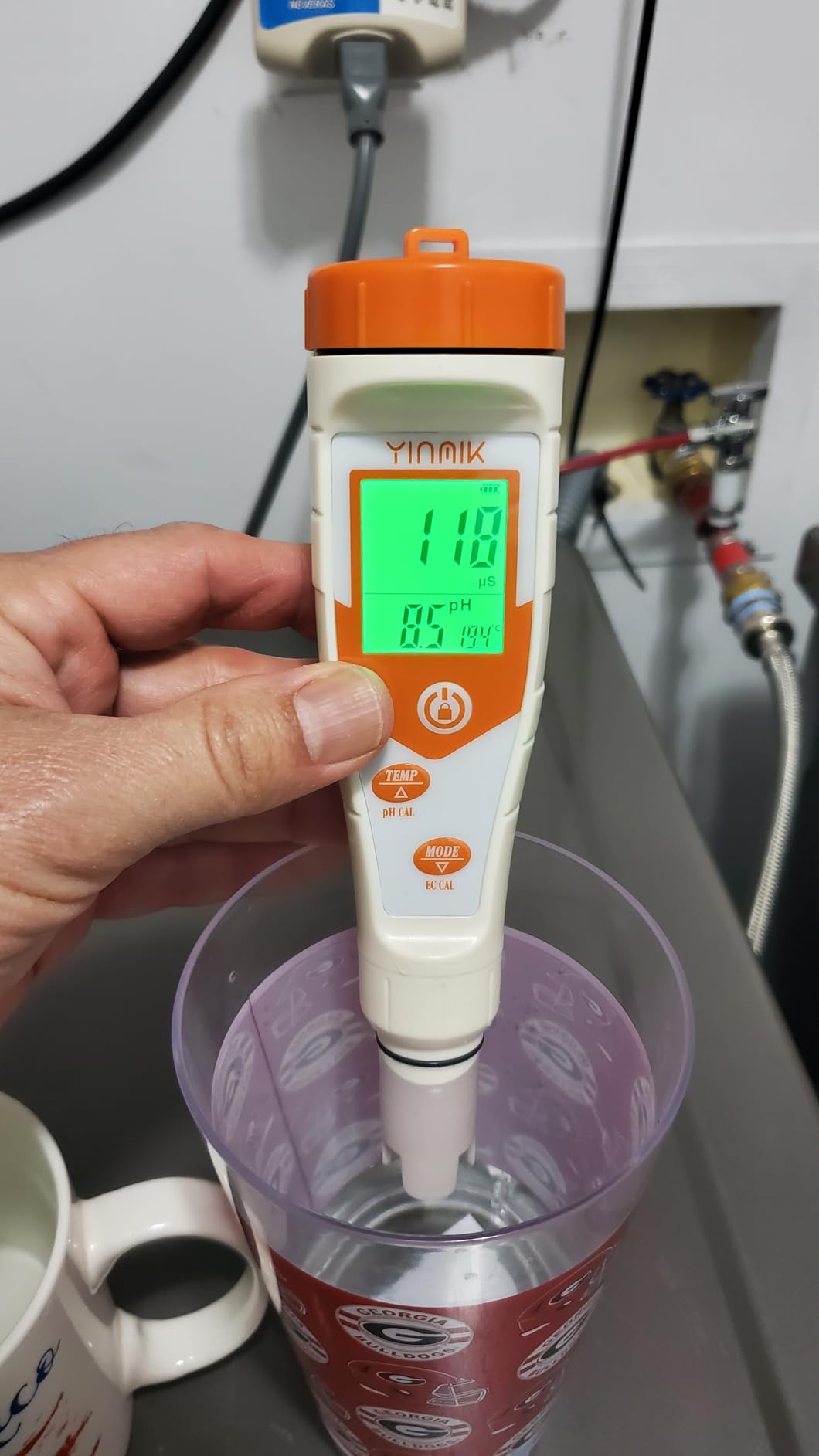 pH Meter for Hydroponics, 4 in 1 PPM EC Meter for Plant Nutrients - Simultaneous Measurement of pH Conductivity TDS Temperature customer photo 2