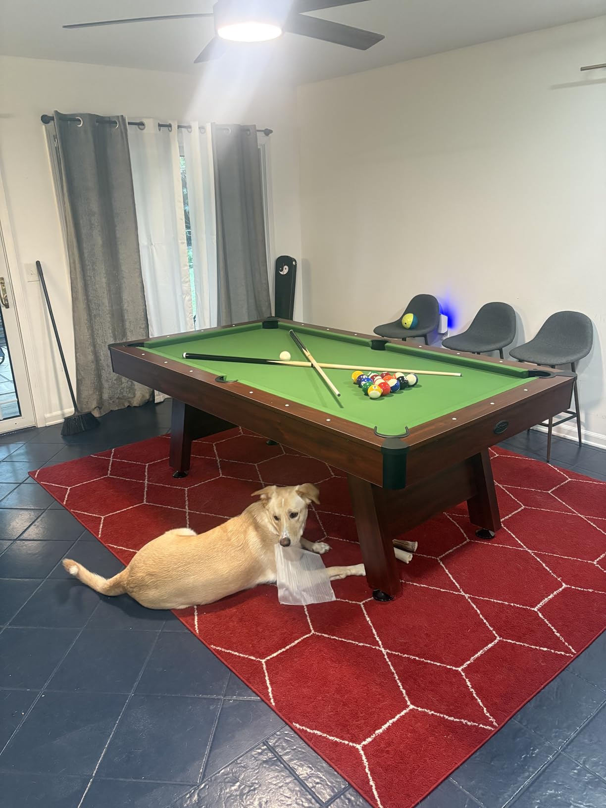 GoSports 7 ft Pool Table with Wood Finish - Billiards Game Room Table for Adults & Family customer photo 2