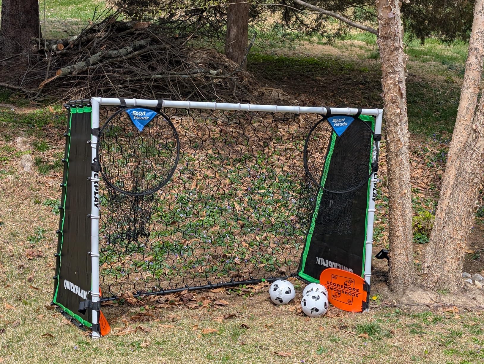 QuickPlay GS Trainer 3-in-1 Soccer Goal and Rebounder for Solo Training | Galvanized steel frame, Backyard play, Tool-free setup customer photo 1