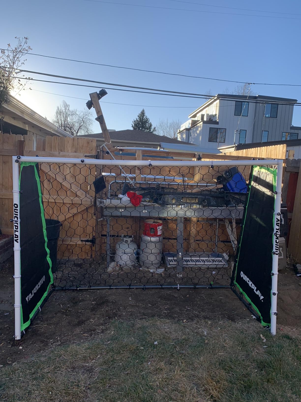 QuickPlay GS Trainer 3-in-1 Soccer Goal and Rebounder for Solo Training | Galvanized steel frame, Backyard play, Tool-free setup customer photo 2