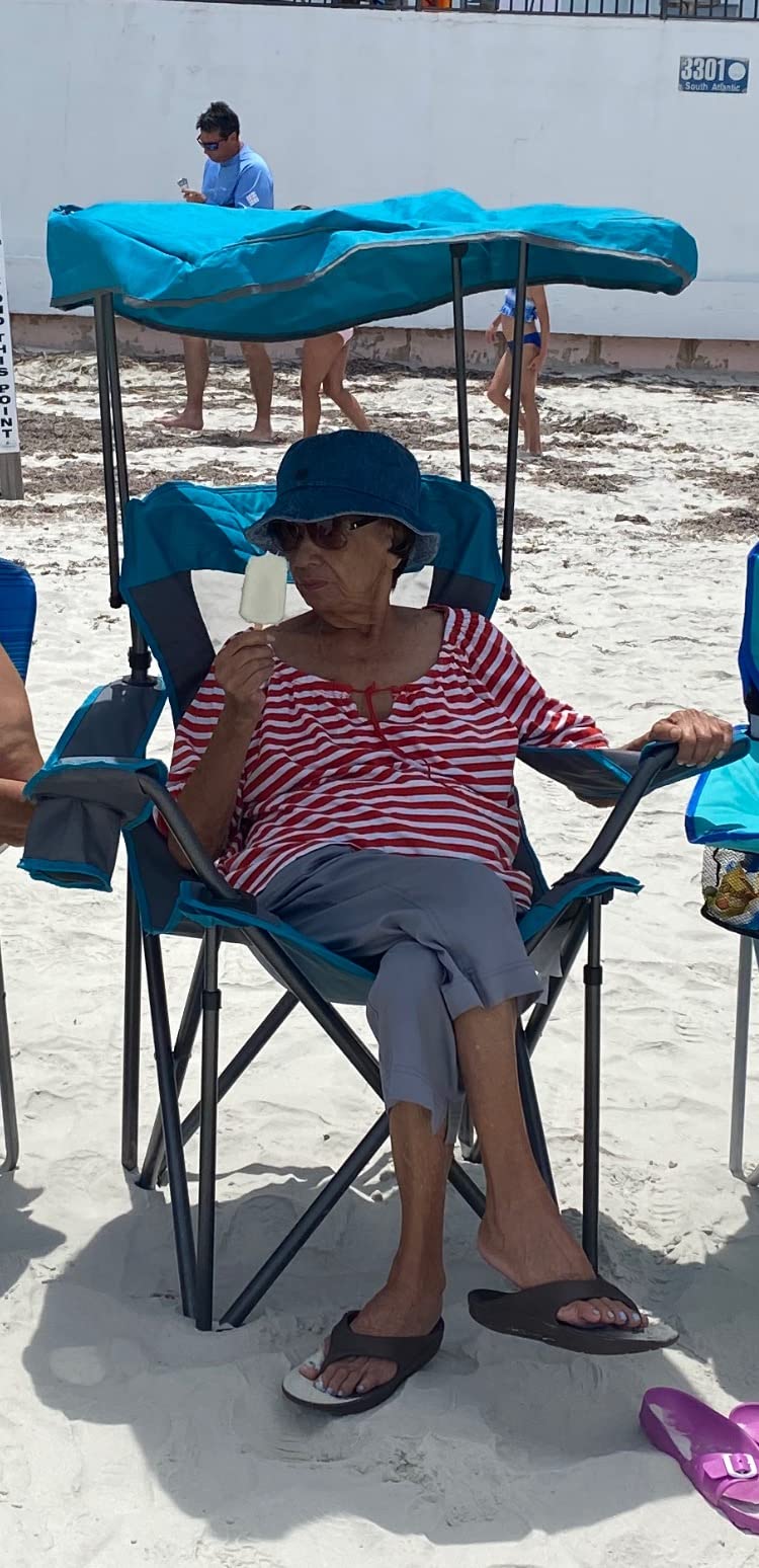 ALPHA CAMP Heavy Duty Canopy Camping Chairs with Adjustable Sunshade - 400 LBS, Steel Frame, 600D Oxford fabric, Phone holder, Cup holder, Carry Bag customer photo 2