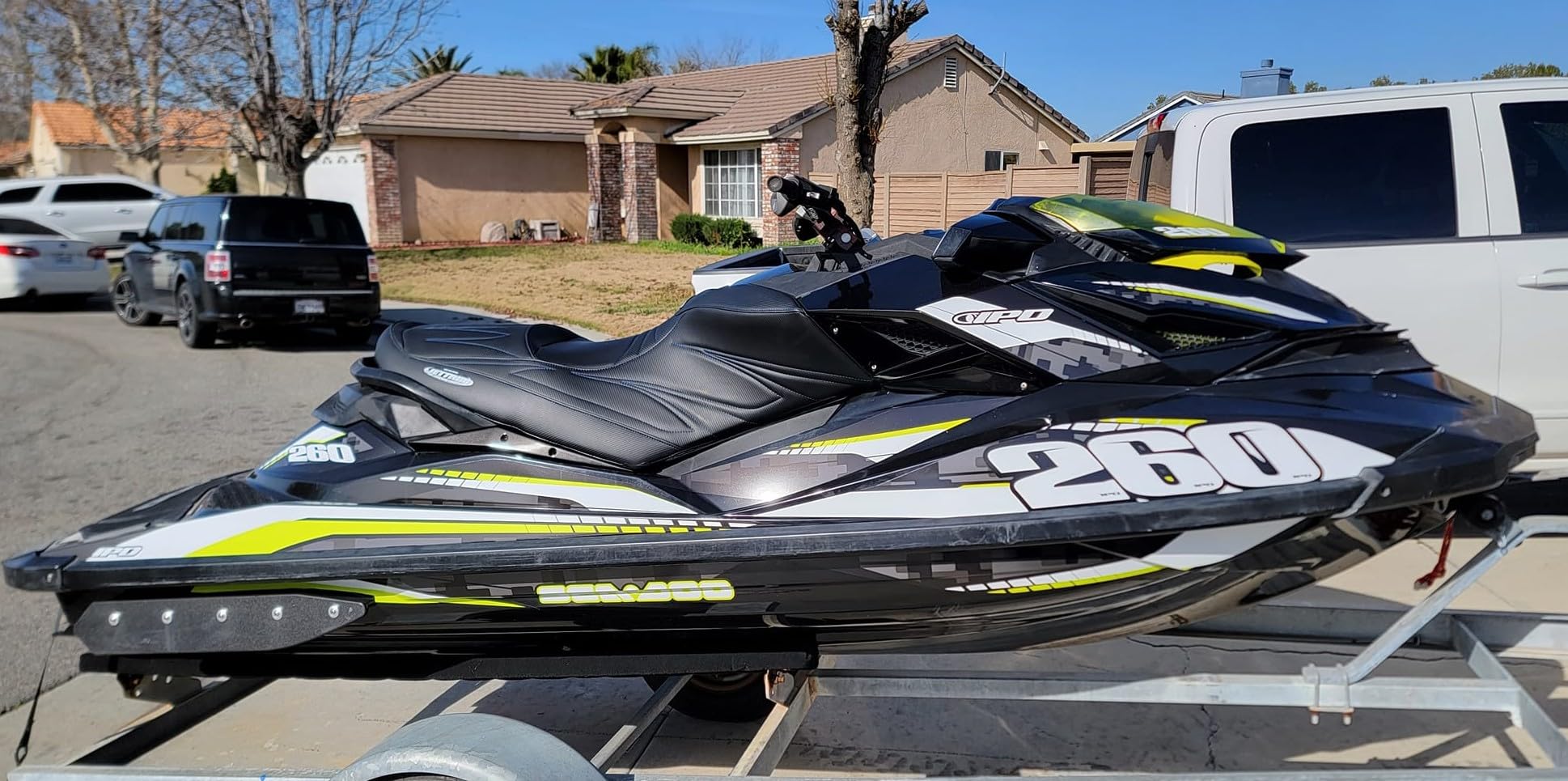KEMIMOTO Jet Ski Cover - Compatible with Yamaha Seadoo, Motorboat Cover 2 3 Seater Waterproof UV Resistant 600D Heavy Duty Marine Grade Cover with Air Vents customer photo 1