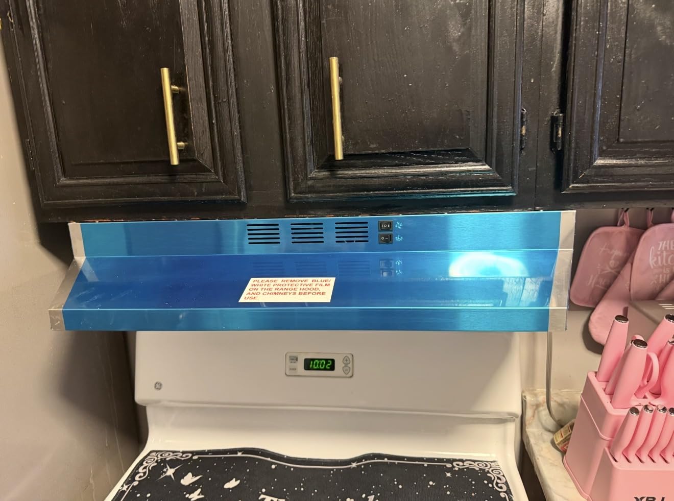 SNDOAS Range Hood 36 inch Under Cabinet, White/Black Stainless Steel Vent Hood with 2 Speeds and 230 CFM, Ductless Range Hood with Rocker Buttons customer photo 1