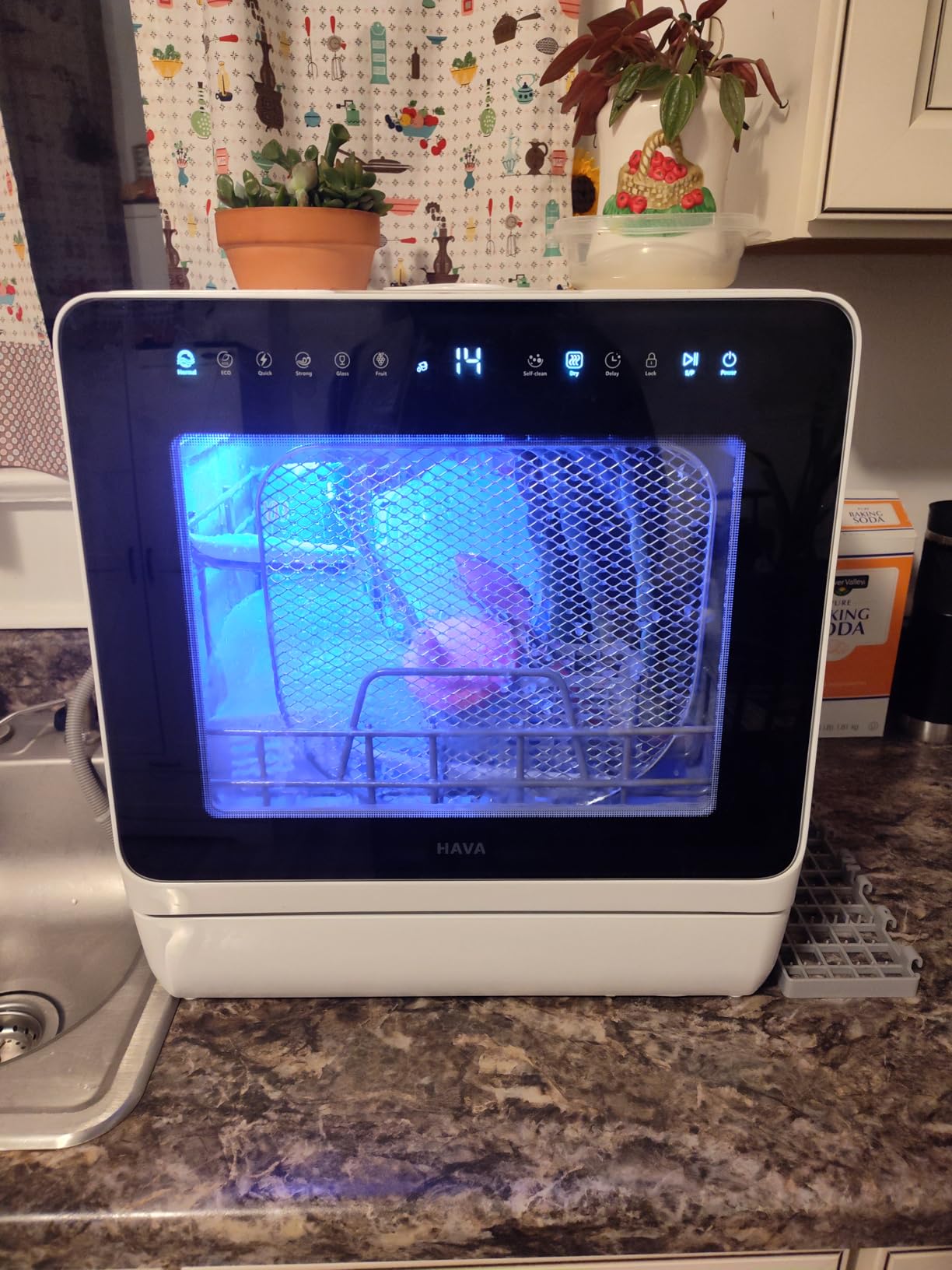 HAVA Countertop Dishwasher with Water Softener & Enhanced Energy Efficiency | Portable Dishwasher with 8 Wash Programs, Child Lock & Delayed Start Function, 5L Built-In Water Tank, No Installation Needed customer photo 2