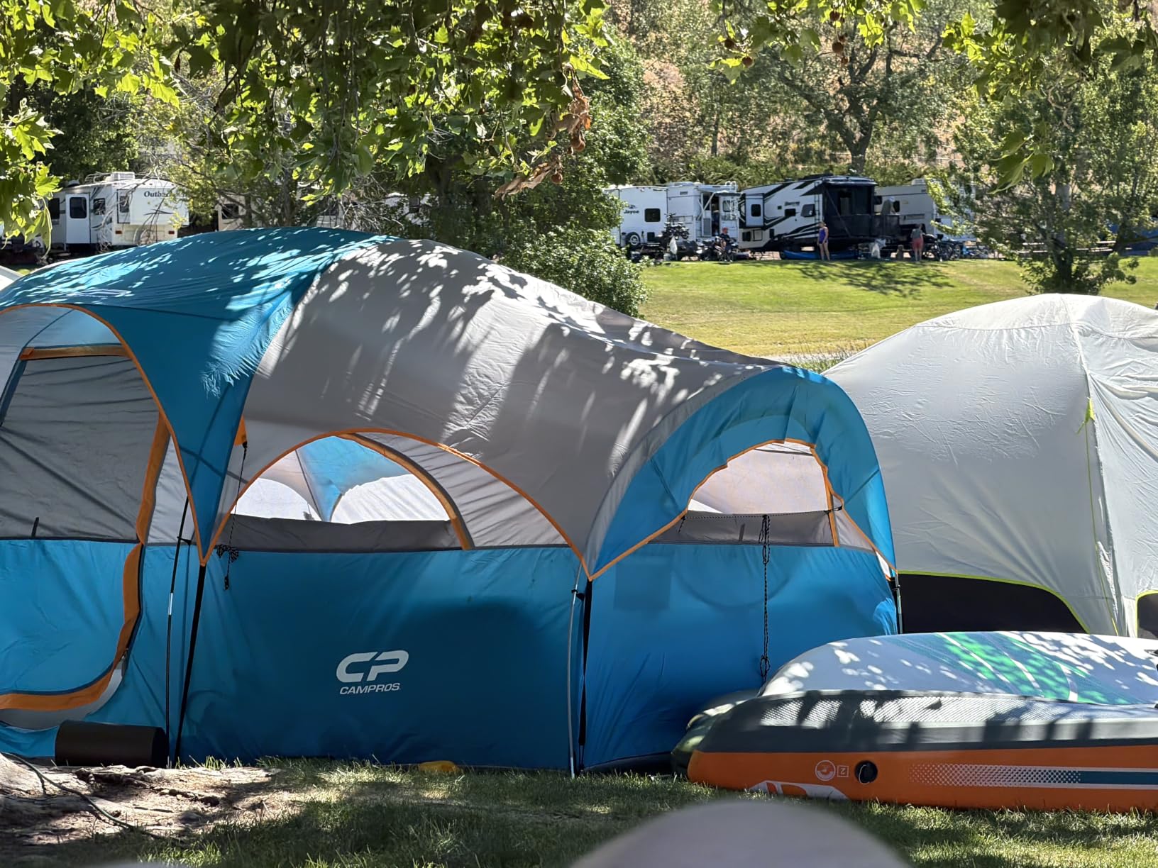 CAMPROS CP Tent 8 Person Camping Tents, Weather Resistant Family Tent, 5 Large Mesh Windows, Double Layer, Divided Curtain for Separated Room, Portable with Carry Bag customer photo 1