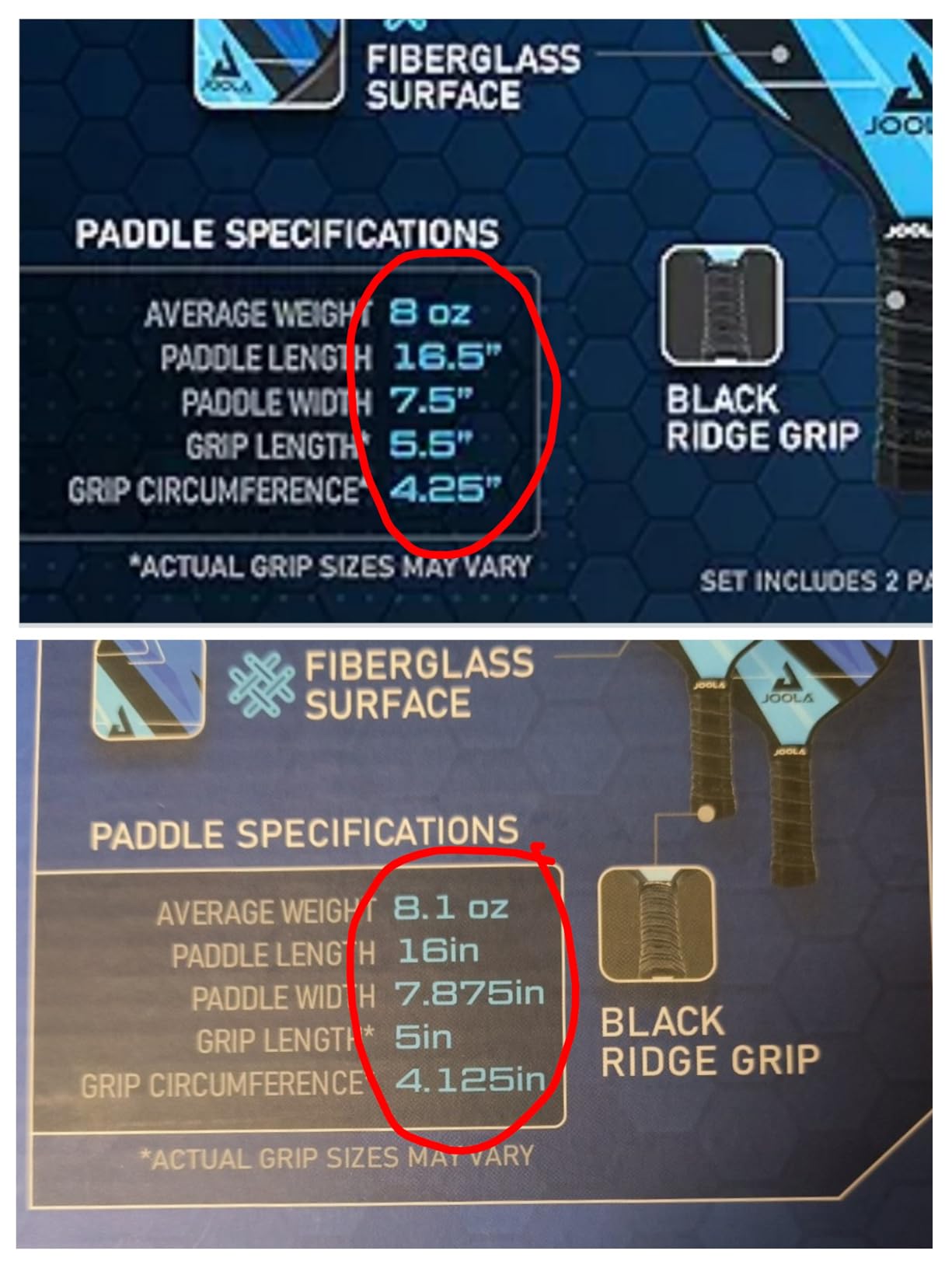 JOOLA Pickleball Paddles Set of 2 - Multiple Colors - Reinforced Fiberglass Surface - Lightweight, Durable, Beginner-Friendly Racket Design - Set Includes Balls & Bag - USAP Approved customer photo 1