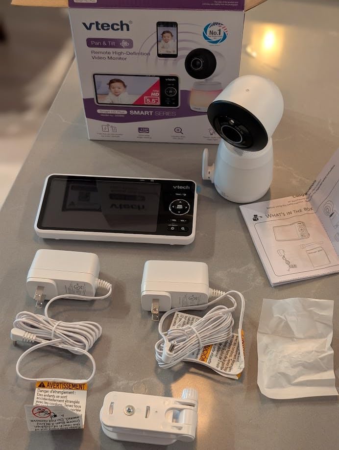 VTech Smart WiFi Baby Monitor - See Your Baby at Home or from Anywhere, 2K Camera, 5.5