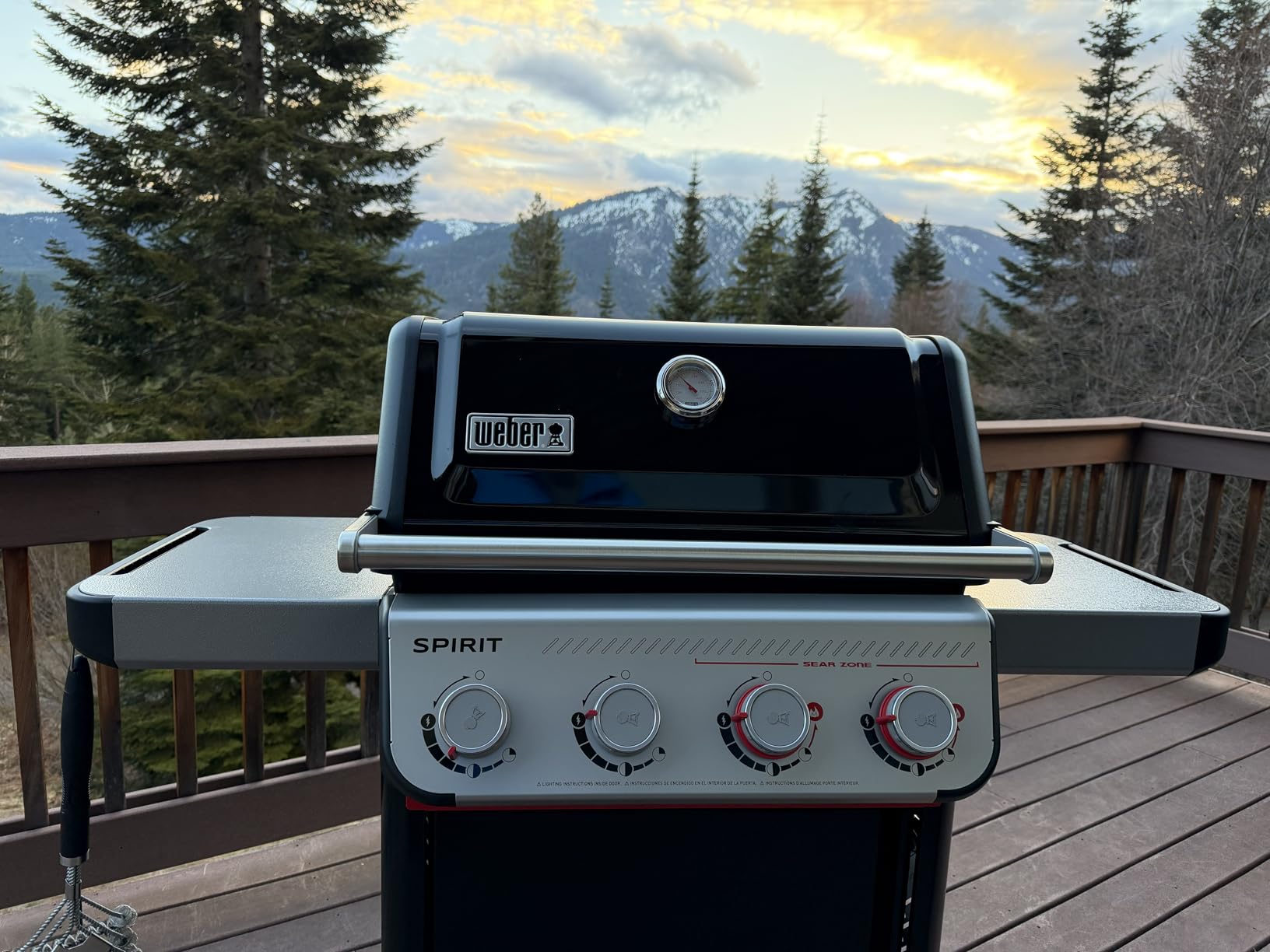 Weber Spirit E-425 Liquid Propane Gas Grill for Outdoor Cooking and BBQ, 4 Burner, Black - Porcelain-Enameled Cast-Iron Grates, 2 Boost Burners & Sear Zone customer photo 1