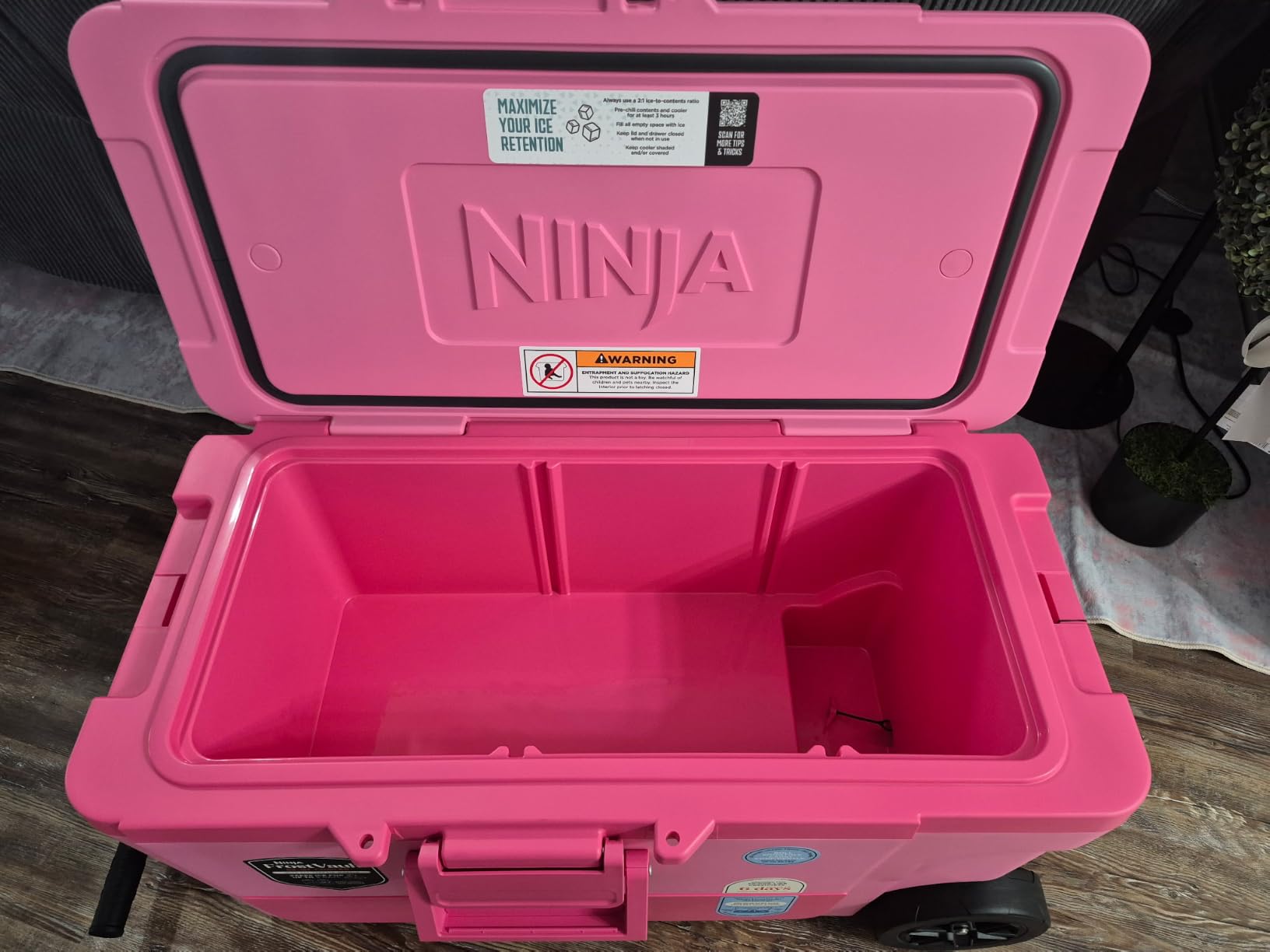 Ninja FrostVault 45qt Cooler with Wheels, Dry Storage, Lakeshore Blue | 45-qt capacity holds 68 cans, keeps food cool & dry, and rolls easily on all-terrain wheels customer photo 2