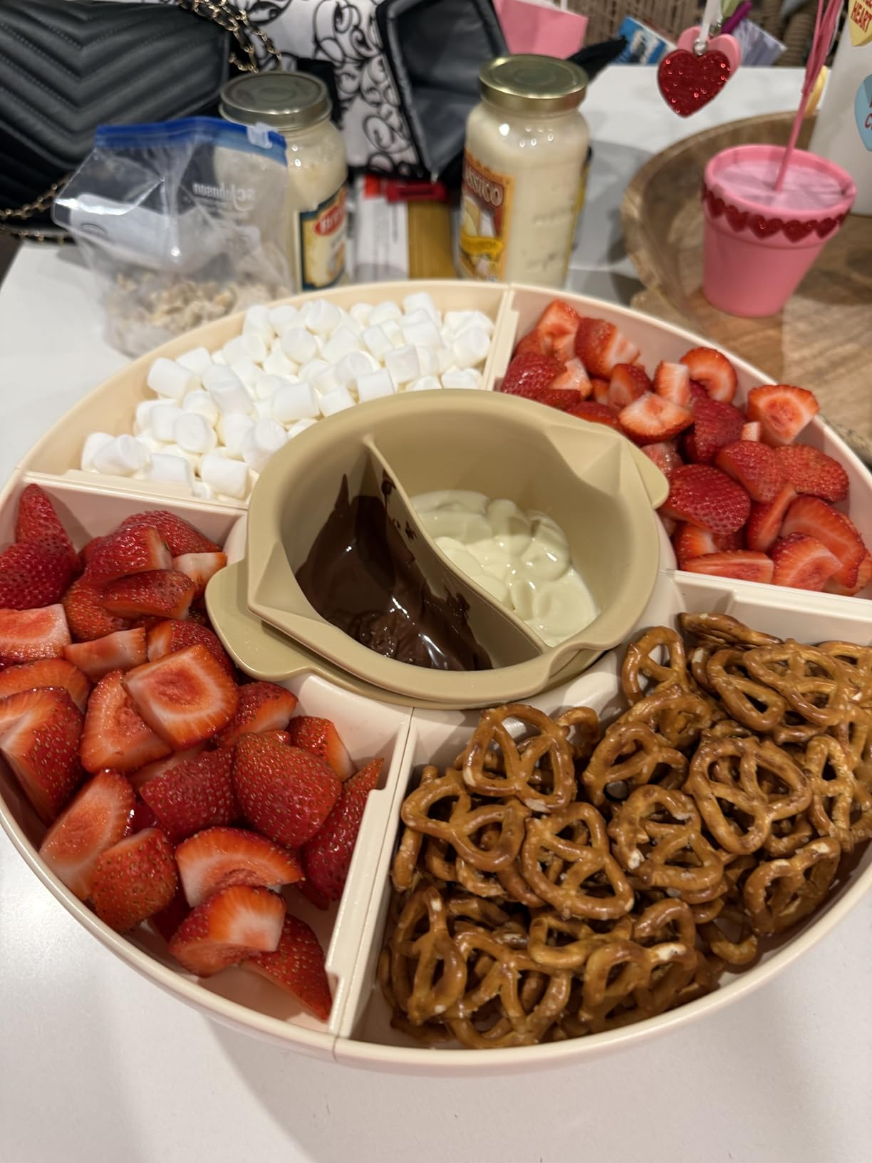 Electric Chocolate Melting Pot with 2 Insert Pots, 4-Cup Chocolate | Even Heating & Fast Melting, BPA-Free Silicone, Easy Clean, Less Waste, Ideal for Chocolate & Candy Melts, Parties & Fondue customer photo 2