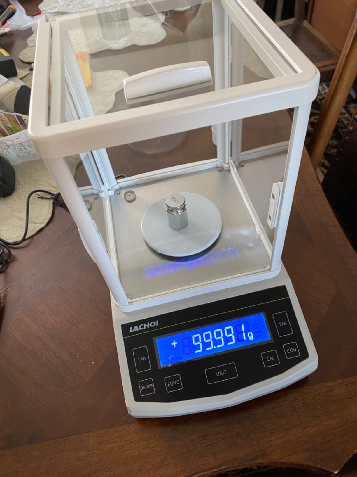 Analytical Balance 0.0001g*120g Laboratory Scale 0.1mg Accuracy High Precision Lab Scale Jewelry Scale Digital Scale 0.0001g (0.1mg*120g with Calibration Weight) customer photo 2